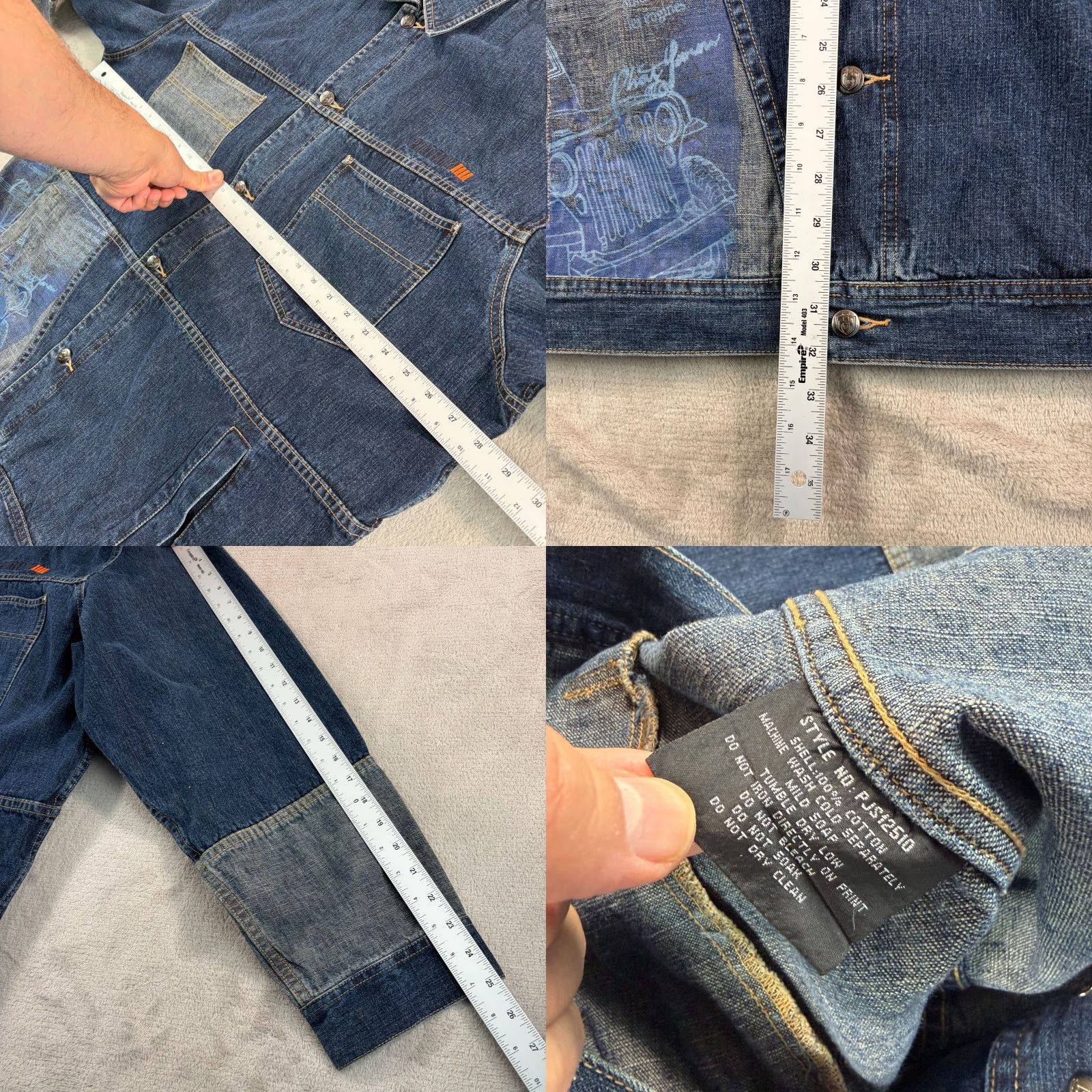 Phat Farm VINTAGE Phat Farm Denim Baggy Hip Hop Jacket 3XL Jeans 38x33 Set Size US 39 - 8 Thumbnail