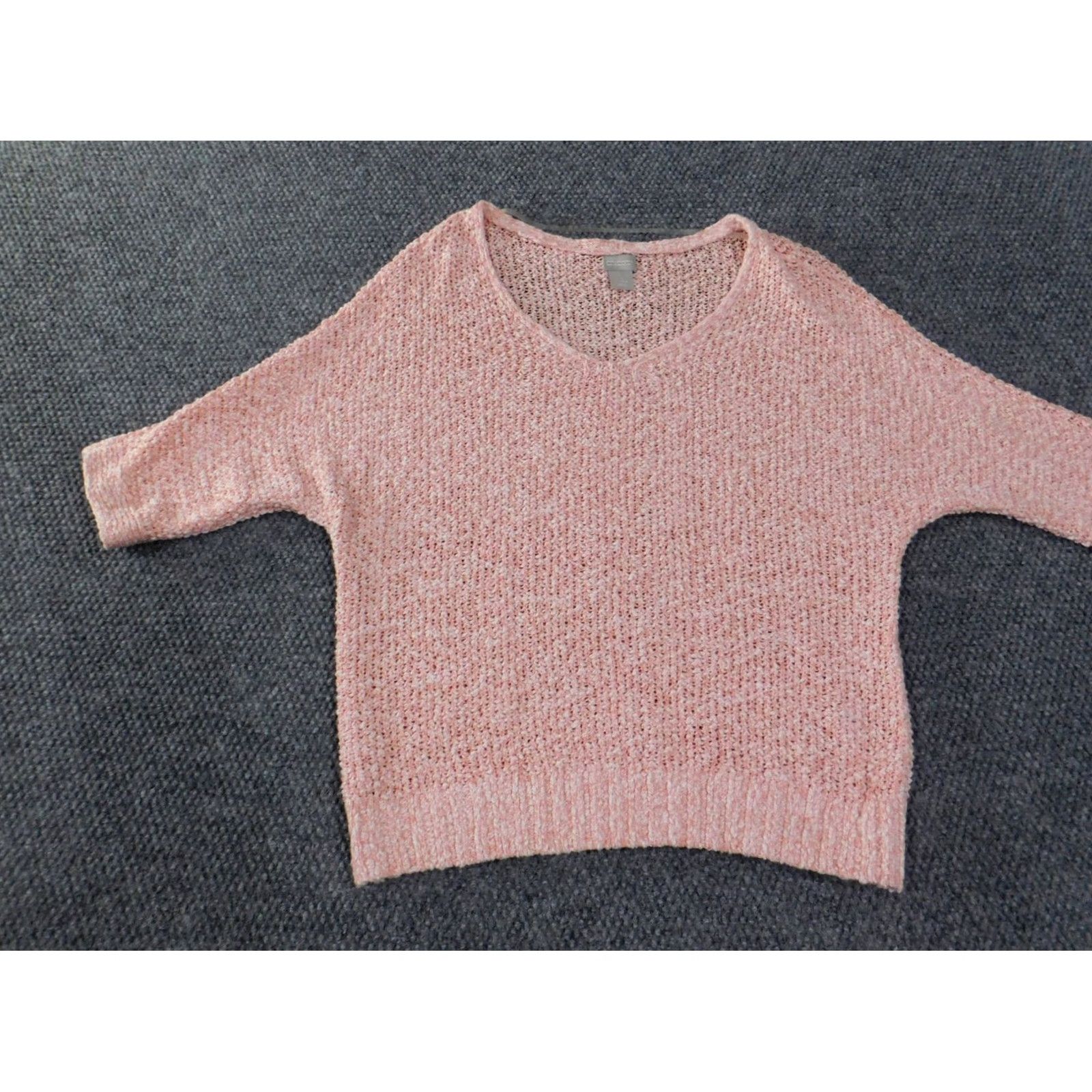 Vintage Chico's Sweater Pullover Knit V-Neck Pink Size 1 Regular Women Modern Stretch Christmas Winter Casual Size XS / US 0-2 / IT 36-38 - 3 Thumbnail