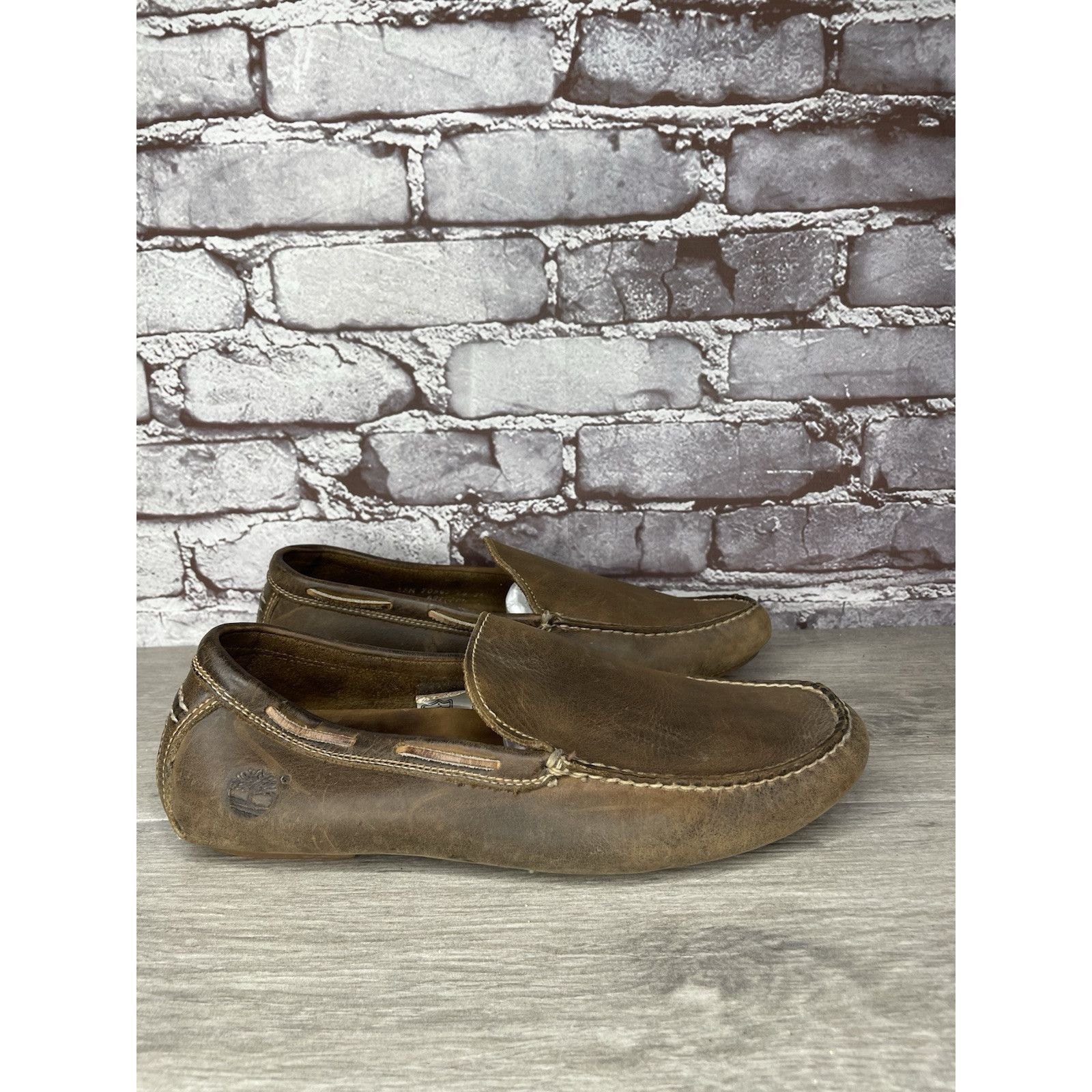 Timberland Timberland Brown Nubuck Leather Moc Slip On Loafers Driving Size US 8.5 / EU 41-42 - 4 Thumbnail