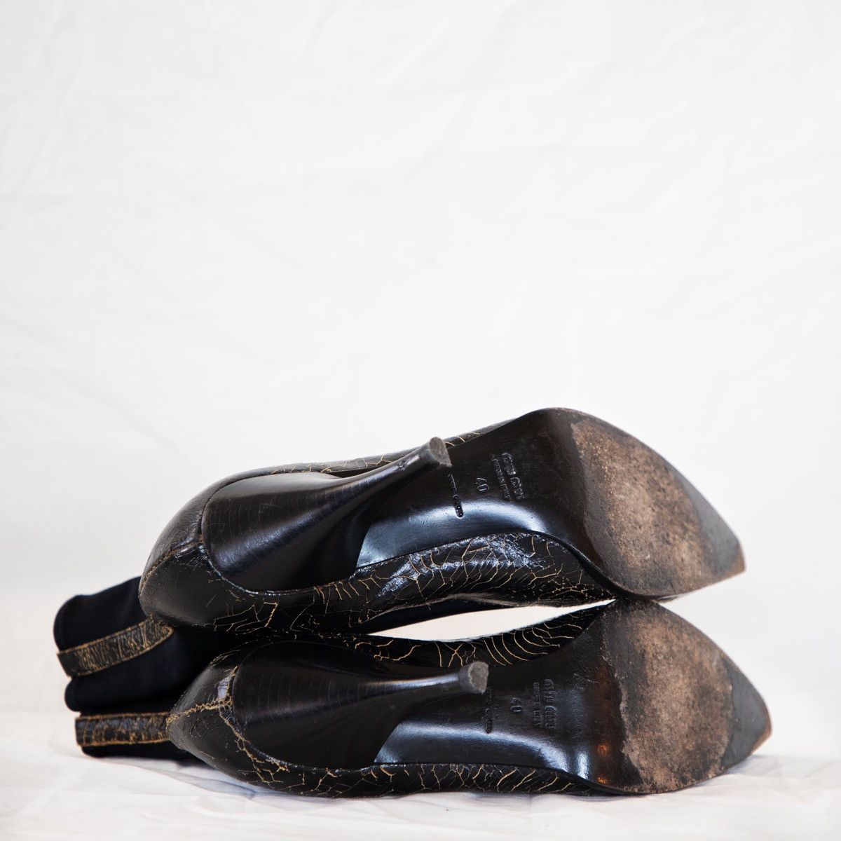 Miu Miu Miu Miu FW 2001 'Cracked' Sock Pumps Size US 10 / IT 40 - 5 Thumbnail