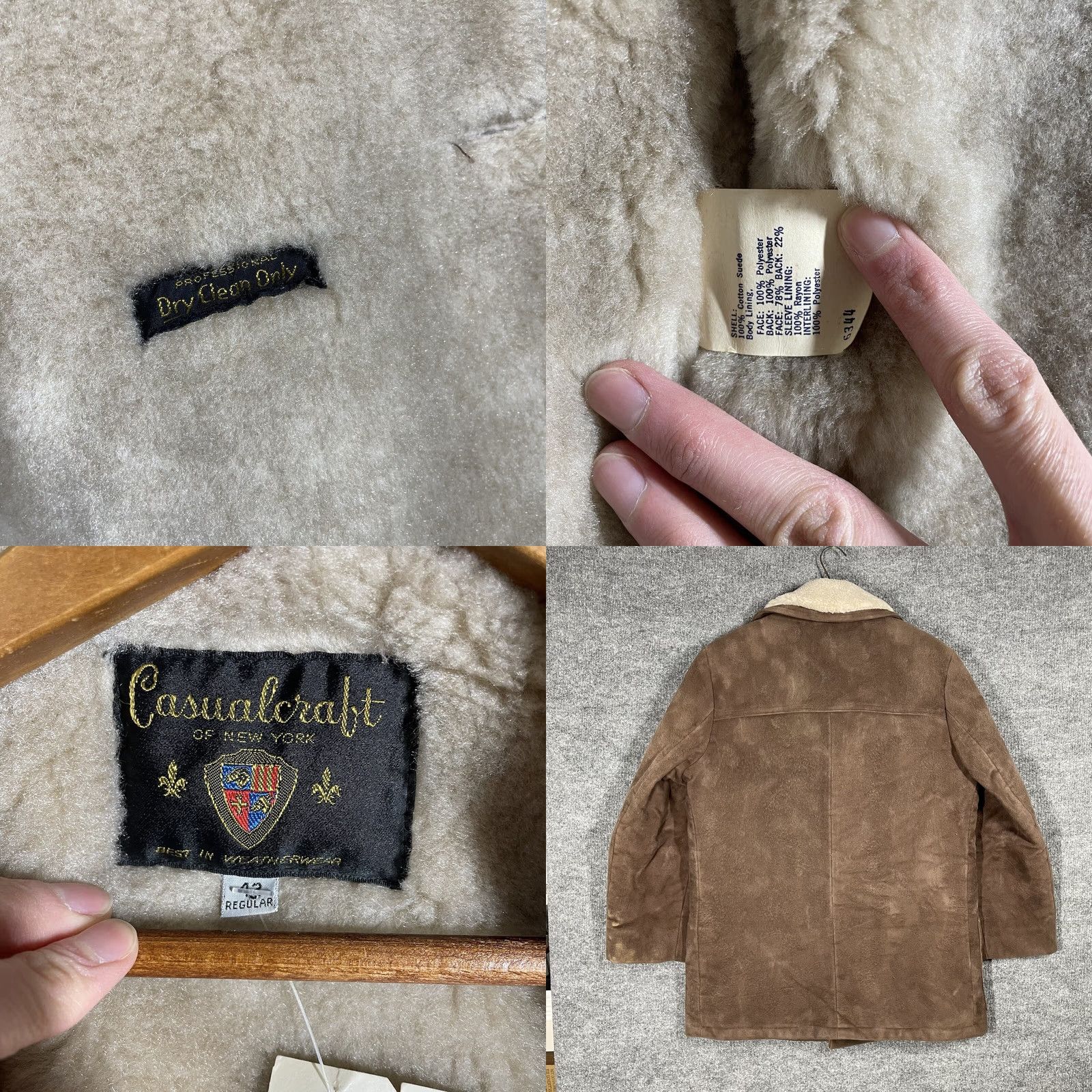 Vintage VINTAGE Casualcraft 60s Heavy Coat Jacket Brushed Cotton Suede Cotton Brown 1960s Casual Mens Girls Boys 42 Regular Size US XS / EU 42 / 0 - 9 Thumbnail