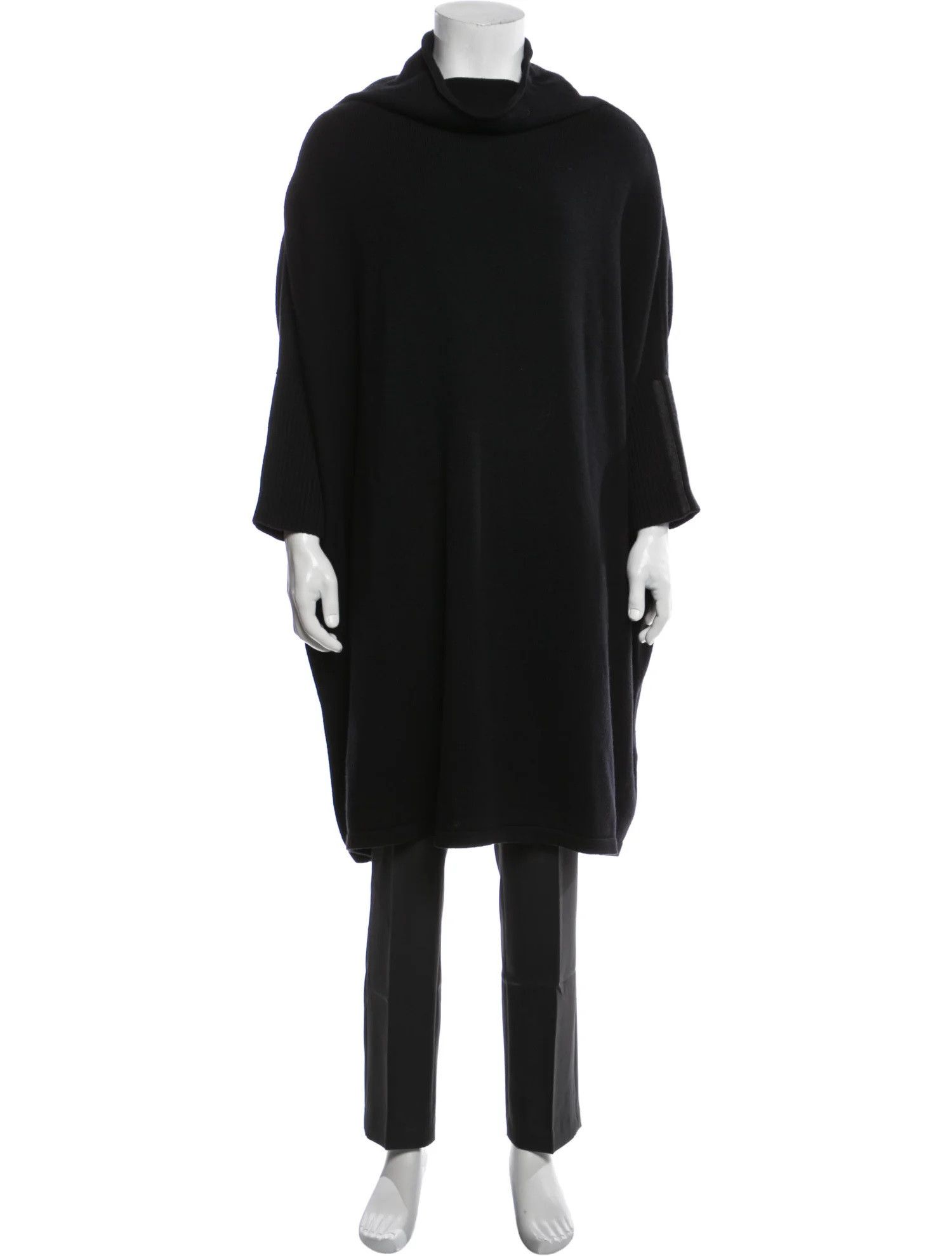 image of Adidas x Y 3 Y-3 Wool Mock Neck Tunic in Black, Men's (Size Large)