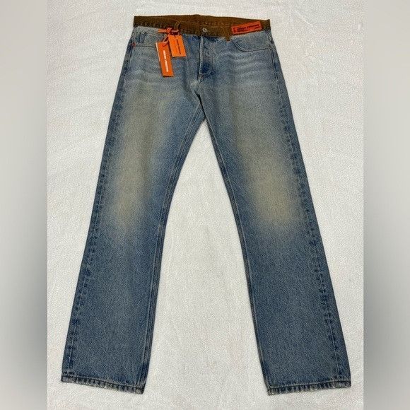 Heron Preston Heron Preston Jeans Straight Blue Orange Logo Waist Band Men Size US 32 / EU 48 - 1 Thumbnail