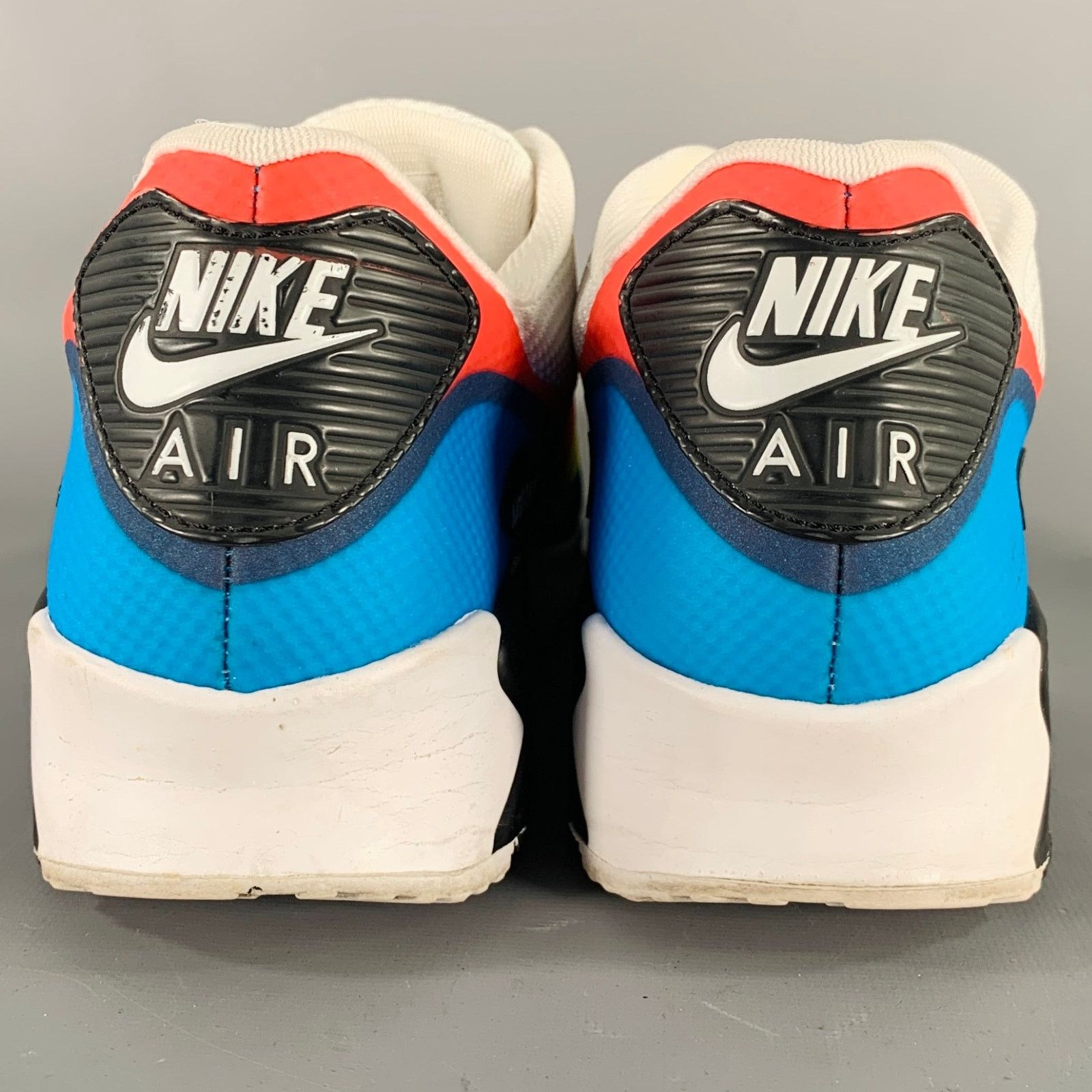 Nike White Multi Color Color Block Mesh Lace-Up Sneakers Size US 10.5 / EU 43-44 - 3 Thumbnail