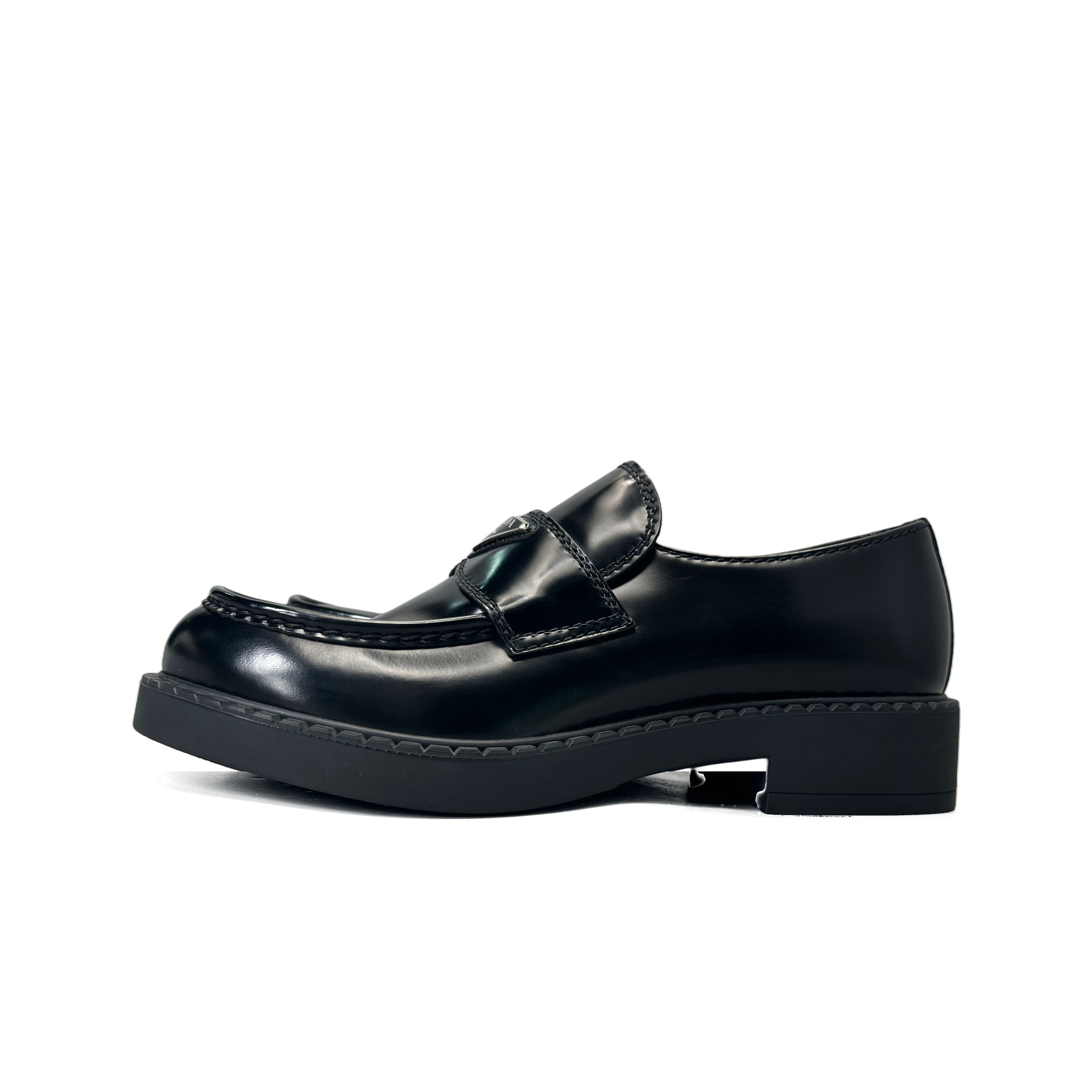 Prada Prada Chocolate Logo Triangle Loafers Size 8.5 Size US 8.5 / EU 41-42 - 1 Thumbnail