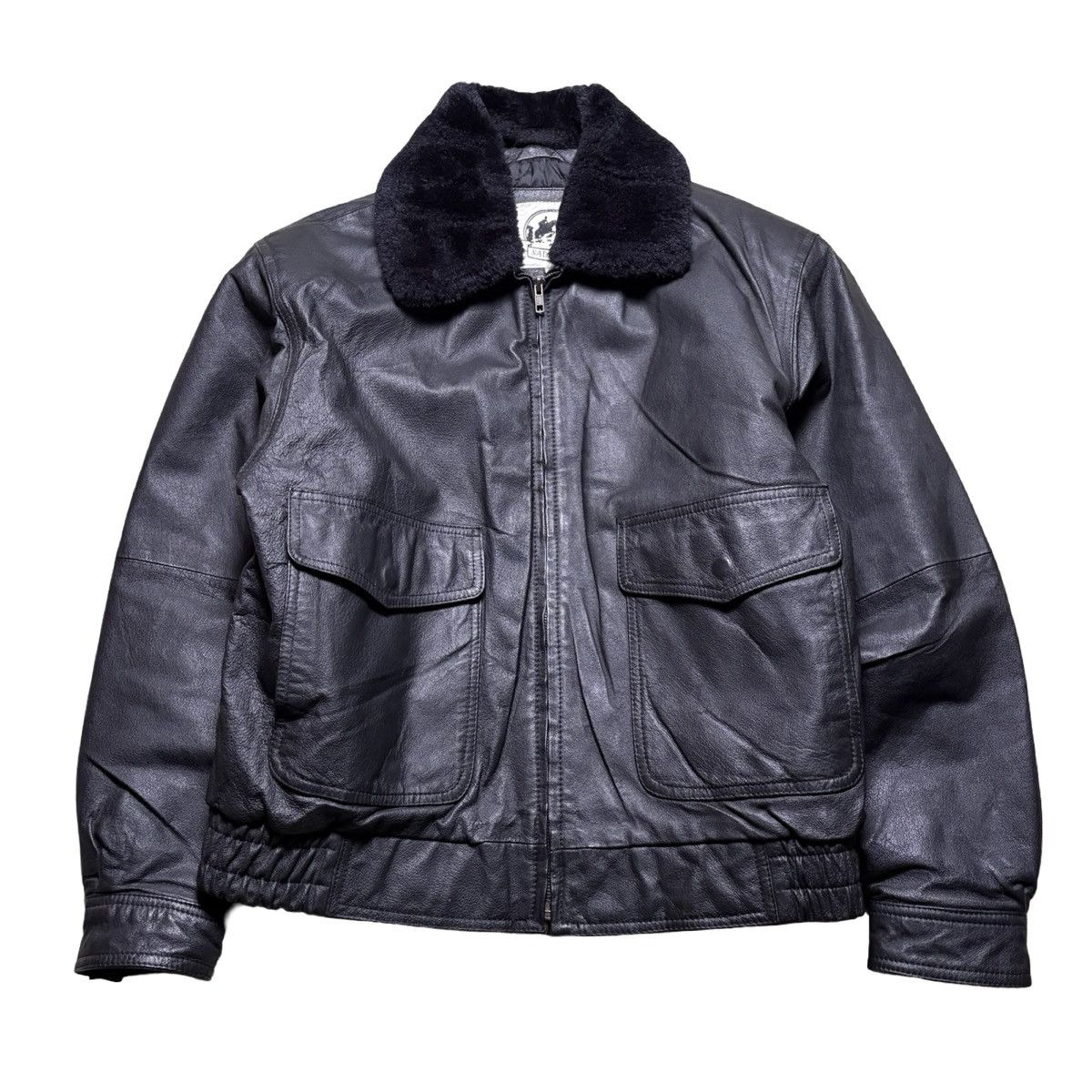 Other SADDLERY A-2 Flight Jacket 42 L USA Black Leather Military Size US L / EU 52-54 / 3 - 1 Thumbnail