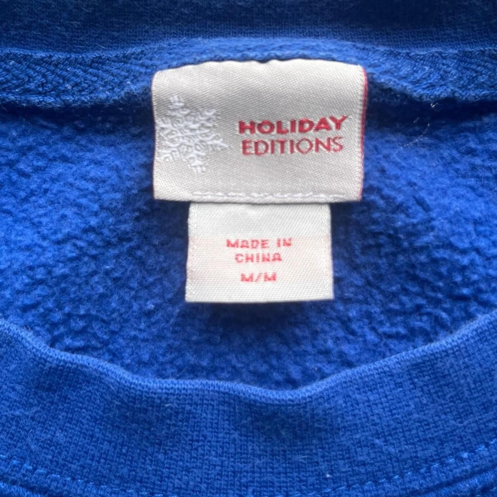 Basic Editions Holiday Embroidered Snowman Wonderland Sweatshirt Crewneck Size M / US 6-8 / IT 42-44 - 3 Thumbnail