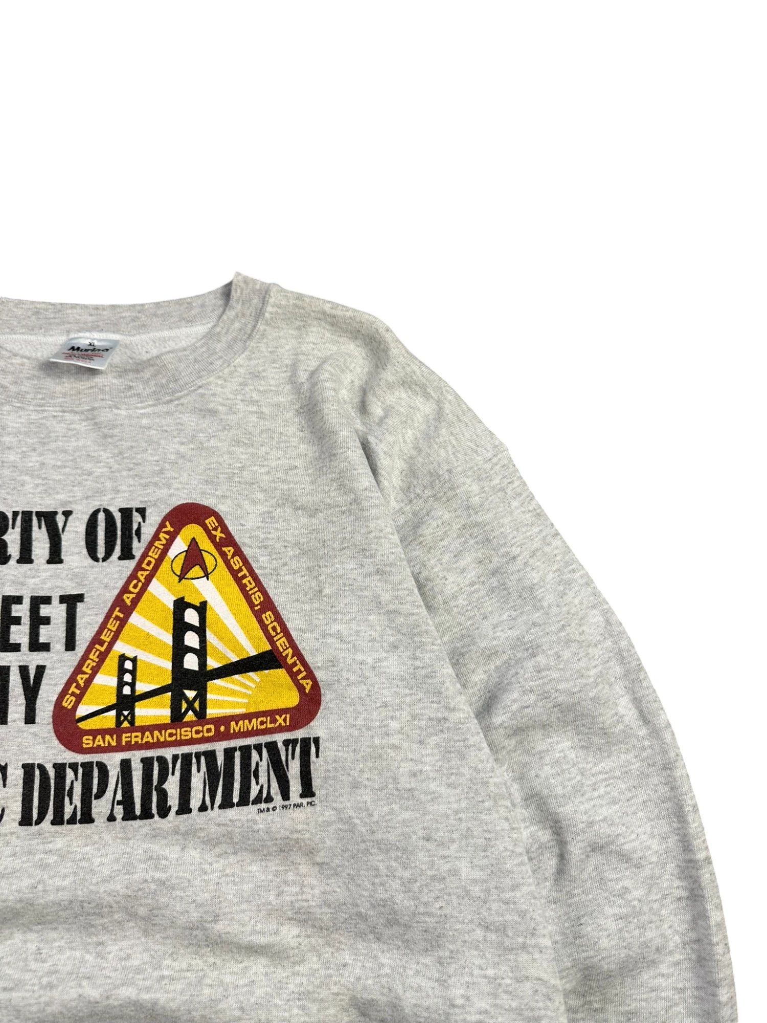 Vintage '97 Star Trek Starfleet Academy University Boxy Sweatshirt Size US XL / EU 56 / 4 - 6 Thumbnail