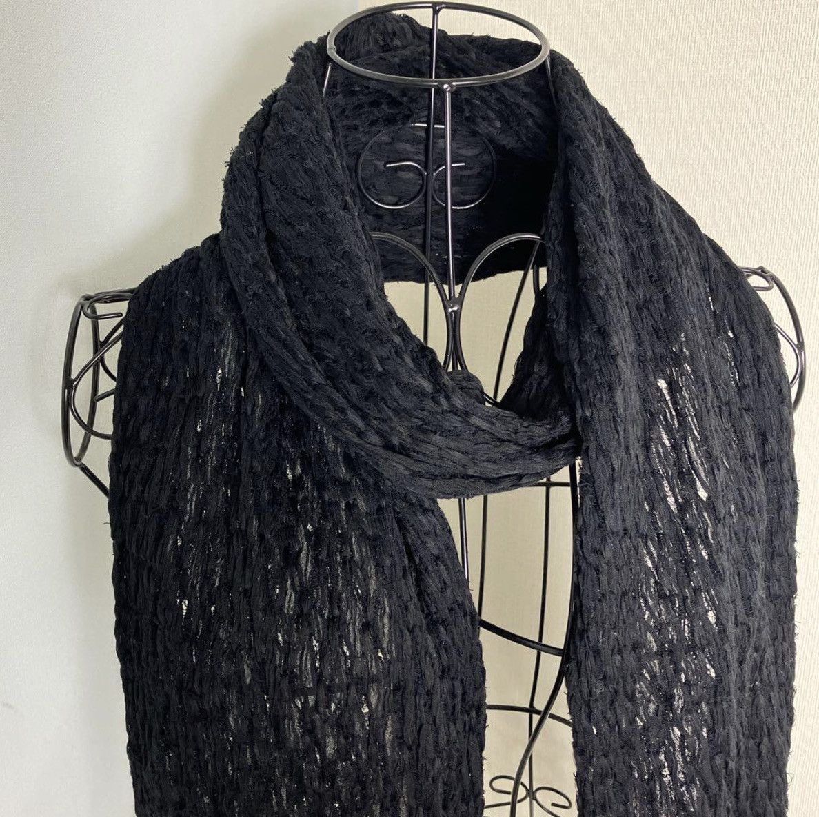 Y's × Yohji Yamamoto Y's Yohji Yamamoto - DIAGONAL PLAID STRIPE STOLE Size ONE SIZE - 9 Thumbnail