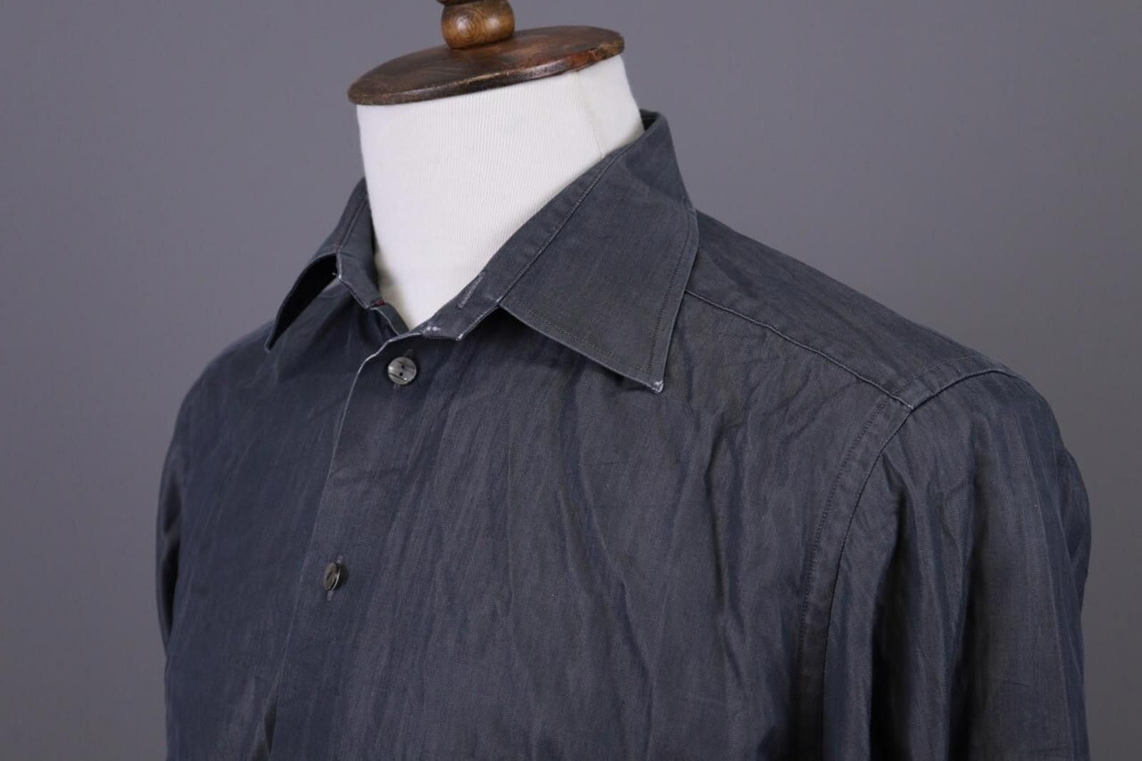 Eton Eton Contemporary Fit Gray Button Down Shirt Size 42 / 16 Size US M / EU 48-50 / 2 - 8 Thumbnail