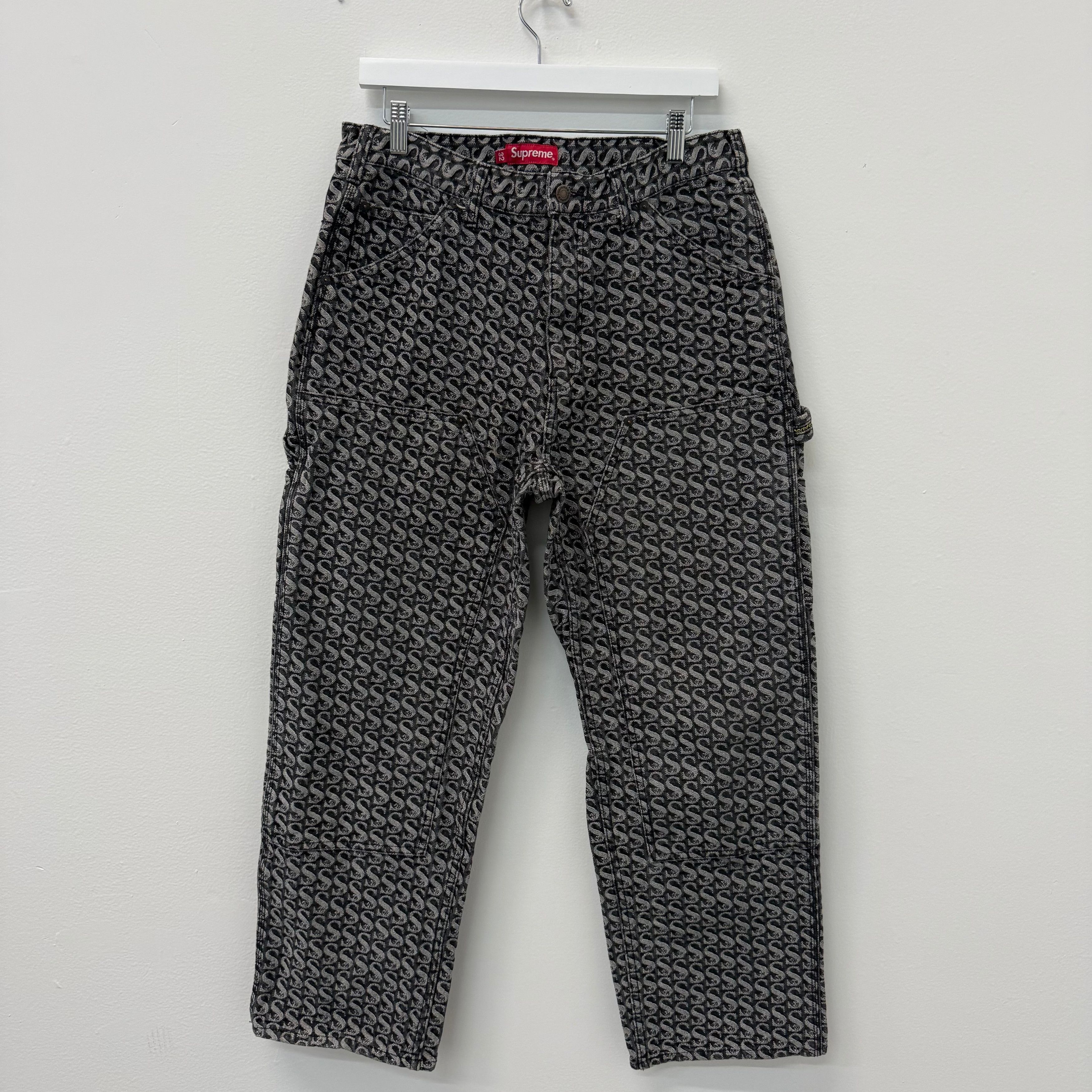 パンツ supreme Houndstooth Logos Pants Supreme SS24 Supreme S logo denim wide fit jean | Grailed