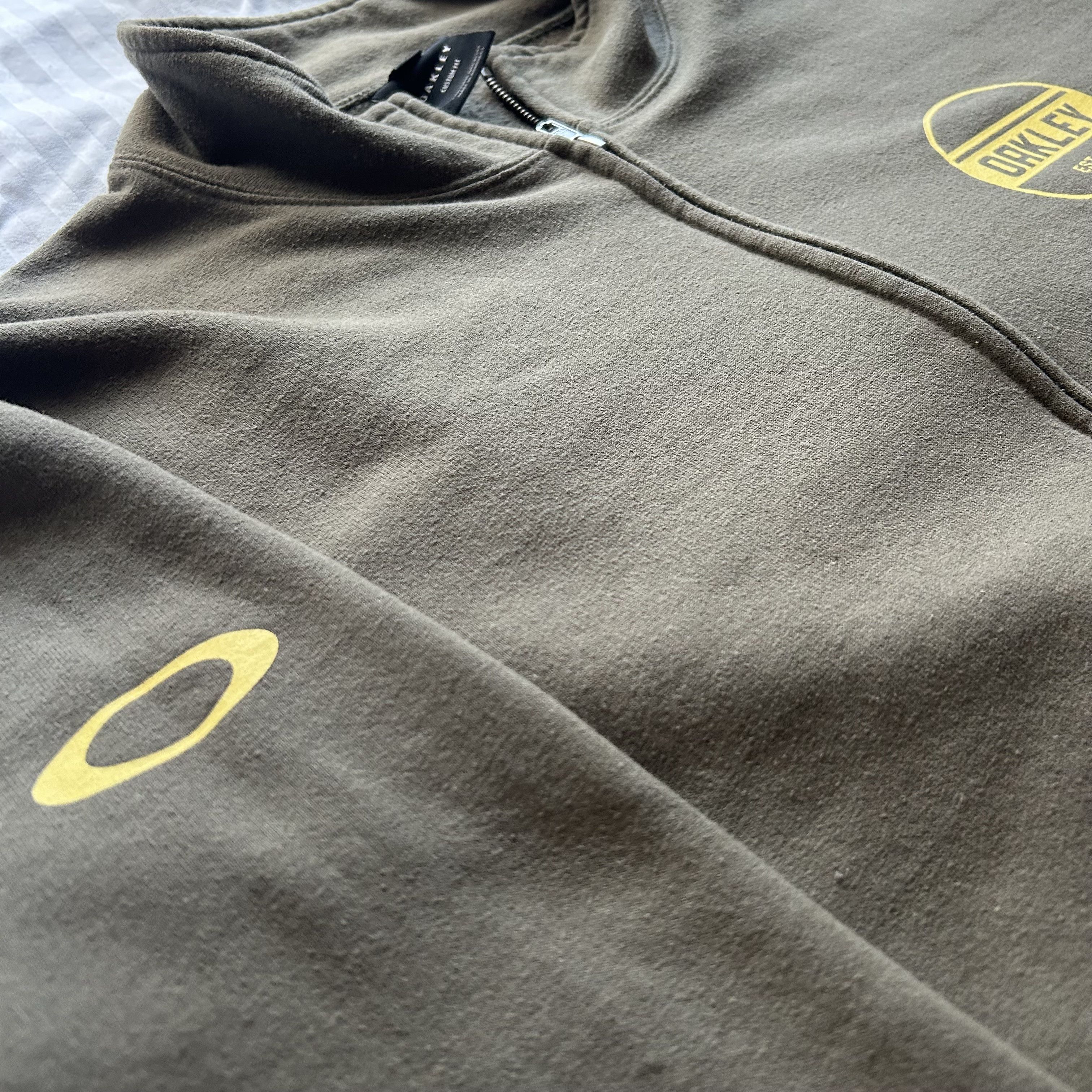 Oakley Oakley Full-Zip Track Jacket — Olive/Yellow (XL) Size US XL / EU 56 / 4 - 3 Thumbnail
