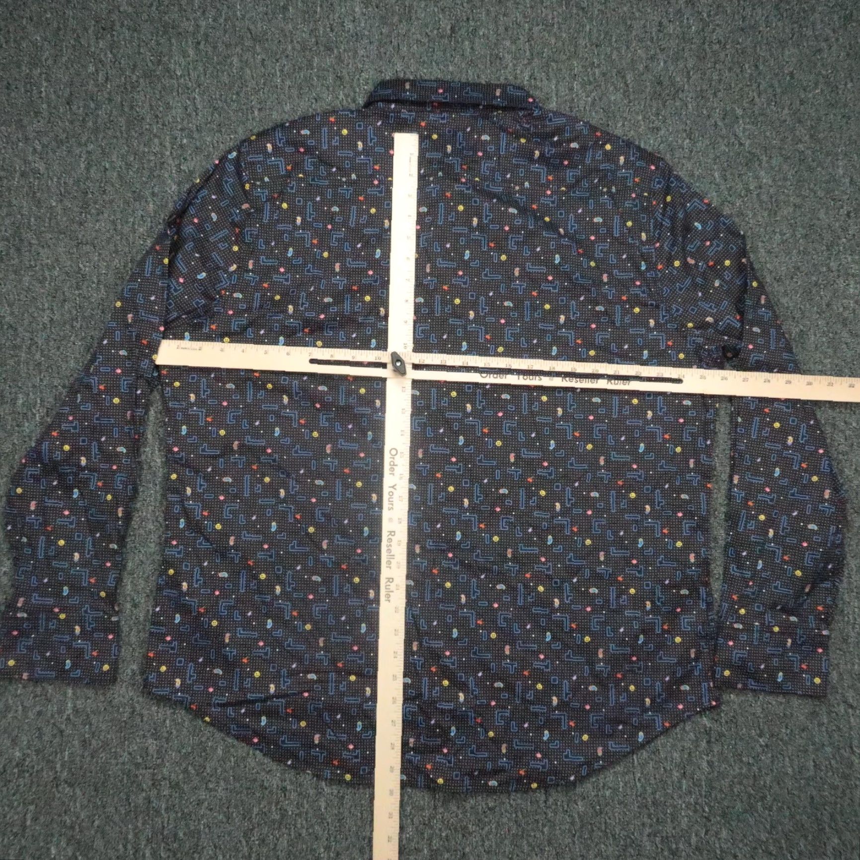 Robert Graham Robert Graham Shirt Mens 2XL Black Geometric Long Sleeve Button-Up Classic Fit Retro Arcade Emoji Size US XXL / EU 58 / 5 - 5 Thumbnail