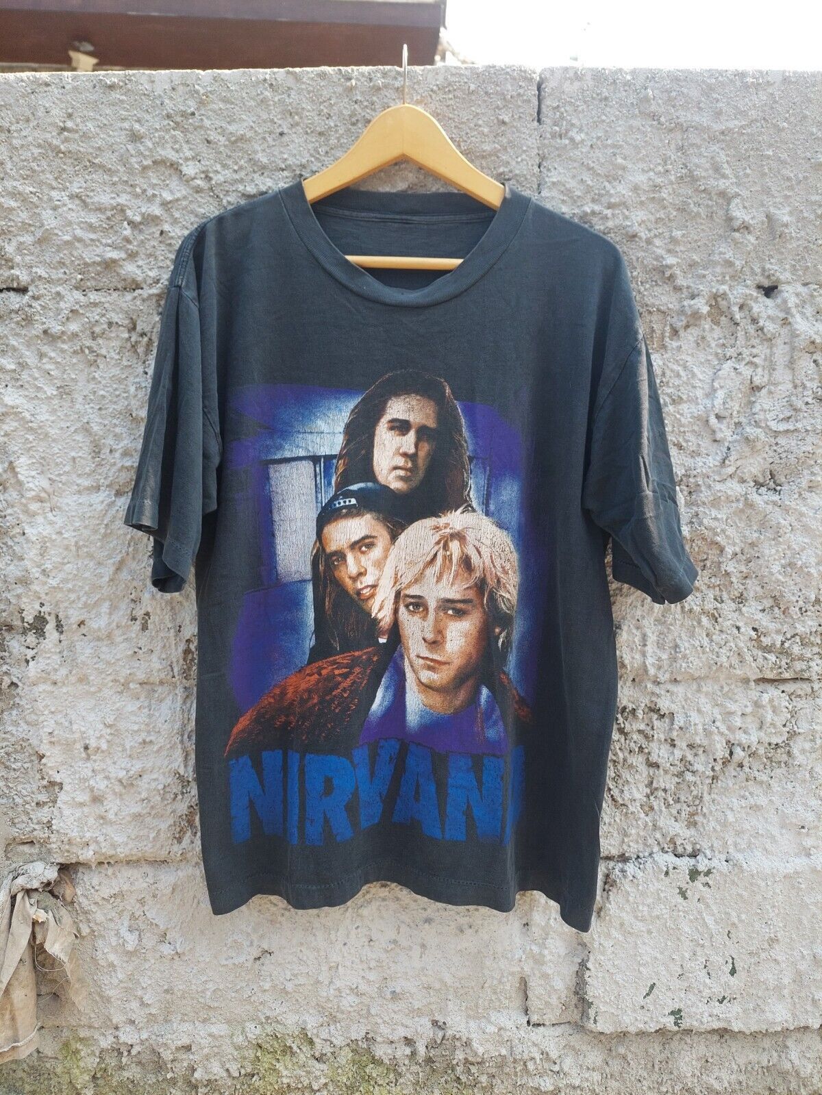 image of Archival Clothing x Band Tees Vintage Nirvana 90's Band Tshirt in Black, Men's (Size Large)