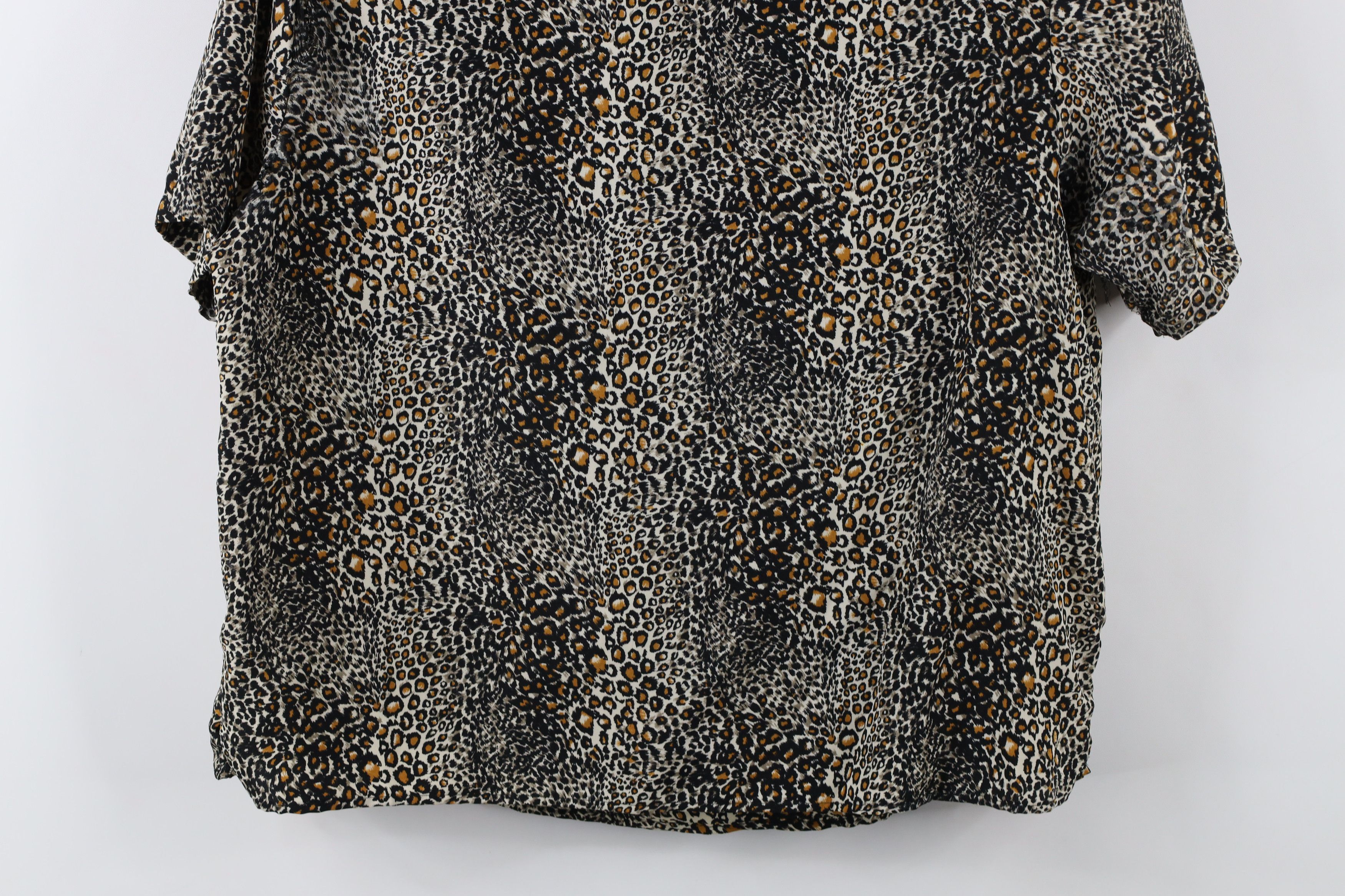 Vintage Vintage 90s Streetwear Leopard Cheetah Blouse Shirt USA Size L / US 10 / IT 46 - 12 Thumbnail