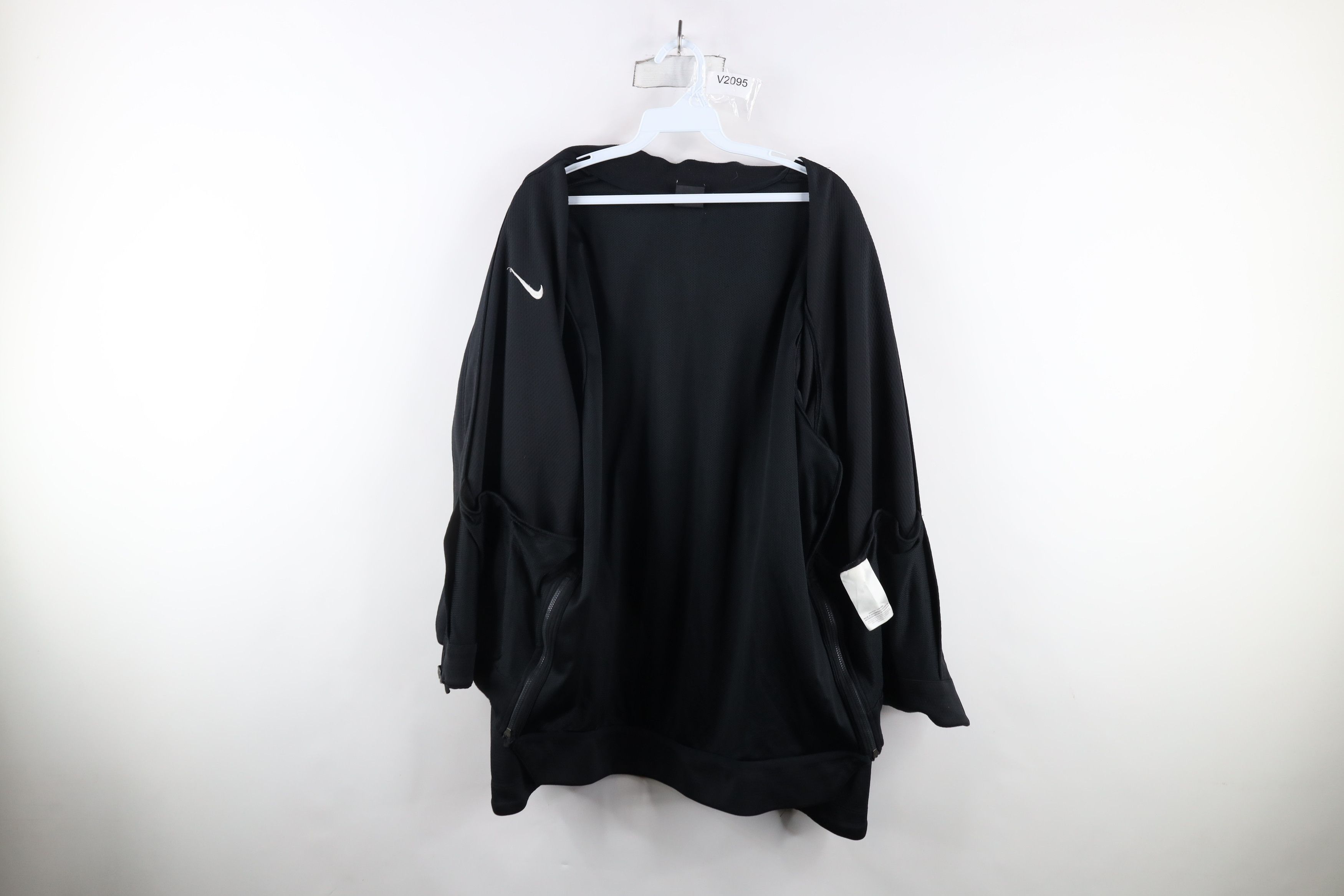 Nike × Vintage Nike Scott Mini Swoosh Knit Full Zip Bomber Jacket Black Size US XL / EU 56 / 4 - 9 Thumbnail