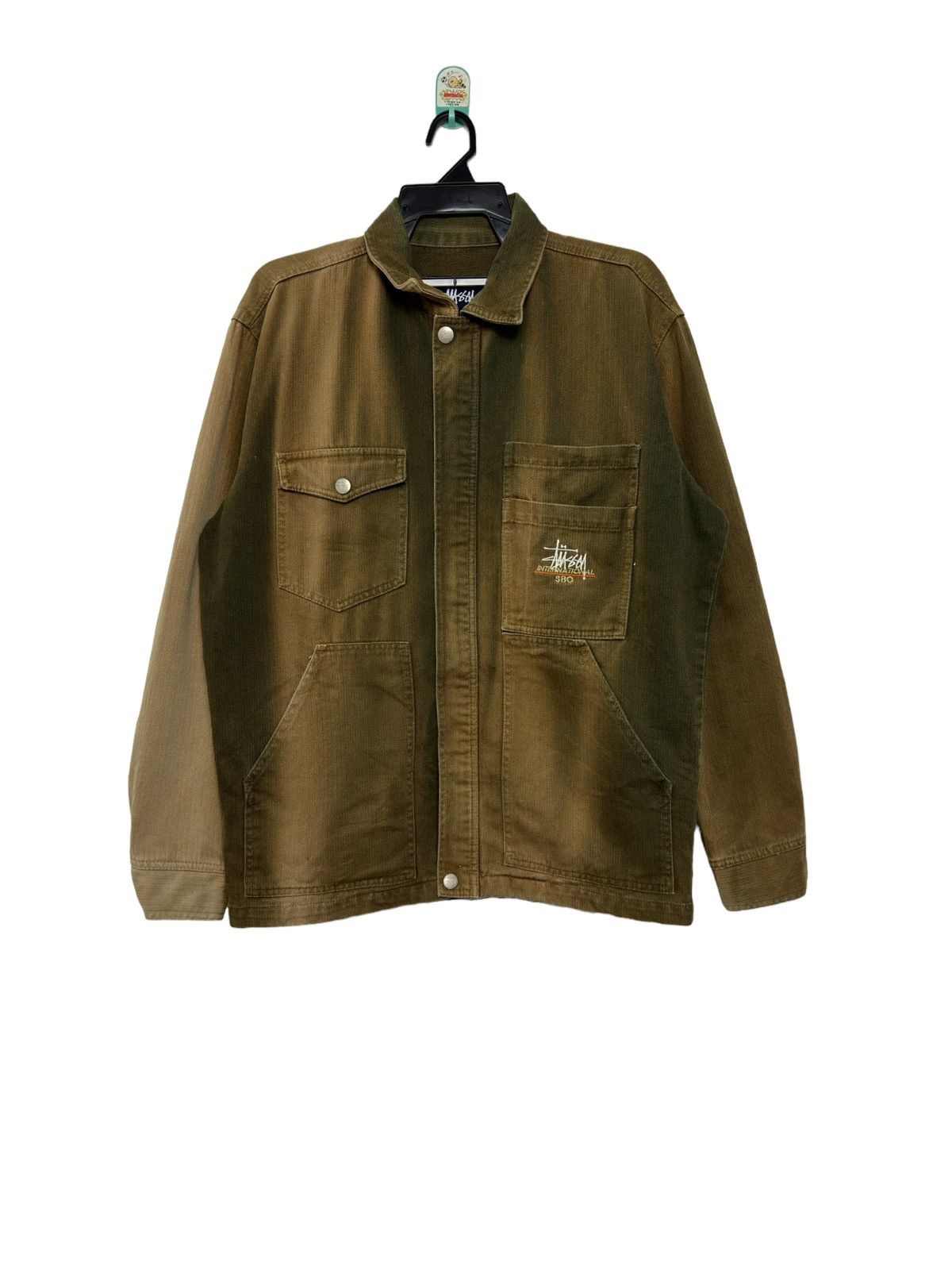 Vintage 90s Stussy Hbt Jacket Sunfaded