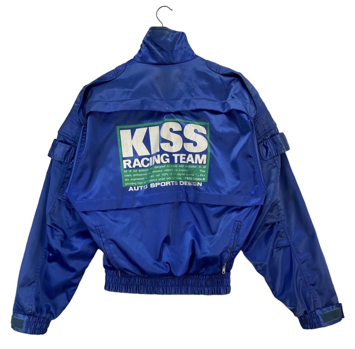 image of Moto x Racing Vintage Kiss Racing Team Bomber Jacket in Red, Men's (Size Large)