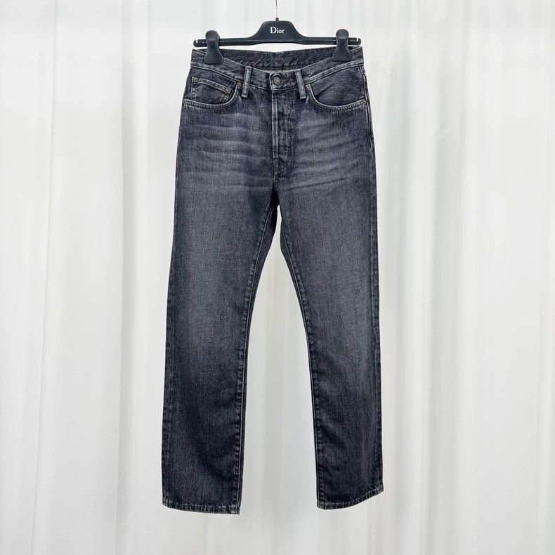 Acne Studios Acne Studios Black and grey washed leather brand jeans Size US 27 - 1 Thumbnail