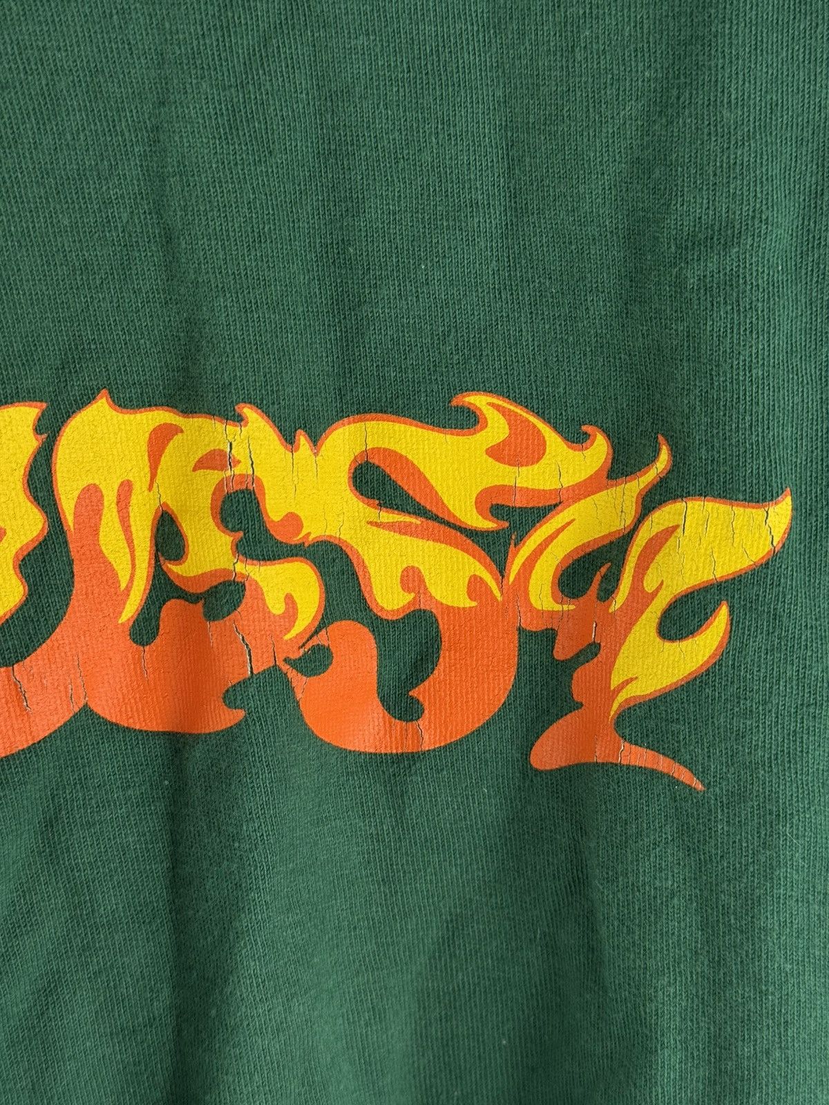 Stussy Stussy Flames 🔥 Heavyweight T-Shirt Dark Green Size US S / EU 44-46 / 1 - 4 Thumbnail