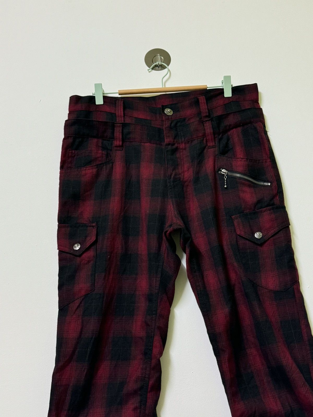 Hysteric Glamour × If Six Was Nine × Japanese Brand VINTAGE PLAID TARTAN DOUBLE FOCUS STACKED PANT Size US 34 / EU 50 - 4 Thumbnail