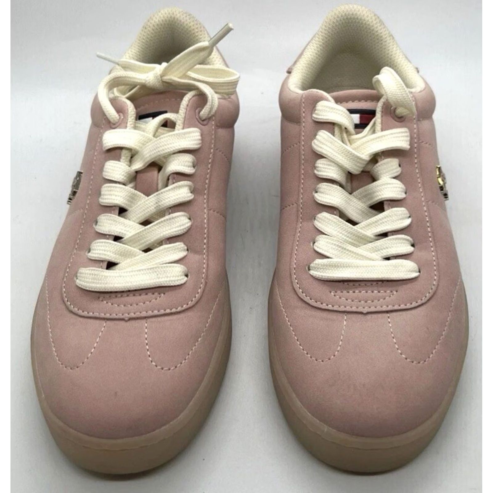Tommy Hilfiger VINTAGE Tommy Hilfiger Platform Sneakers Women’s 6.5 Blush Pink Lace Up Casual Low Top Size M / US 6-8 / IT 42-44 - 2 Thumbnail