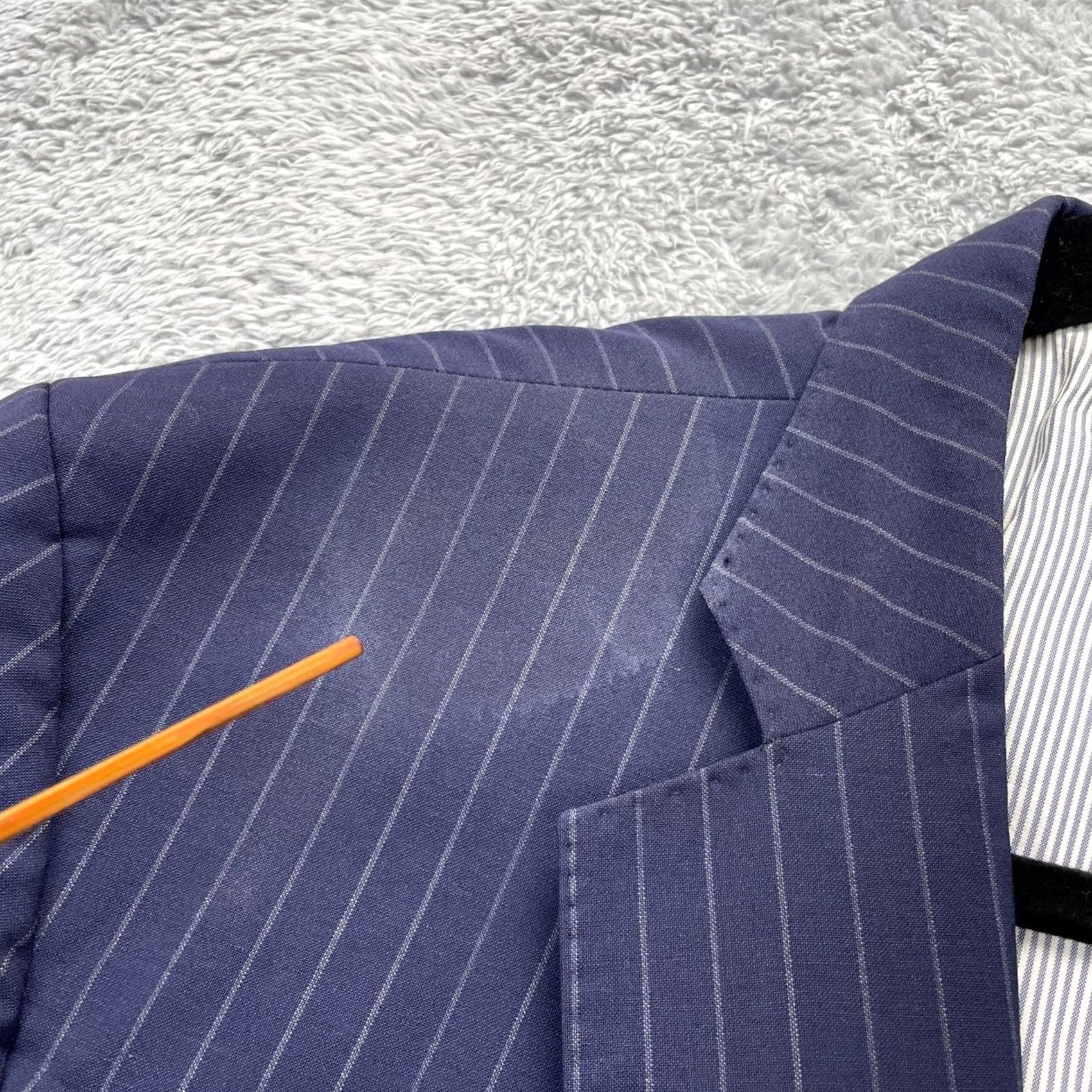 Brooks Brothers Brooks Brothers Mens Blazer Coat Jacket 46R Blue Striped Fitzgerald Explorer 346 Size 46R - 4 Thumbnail
