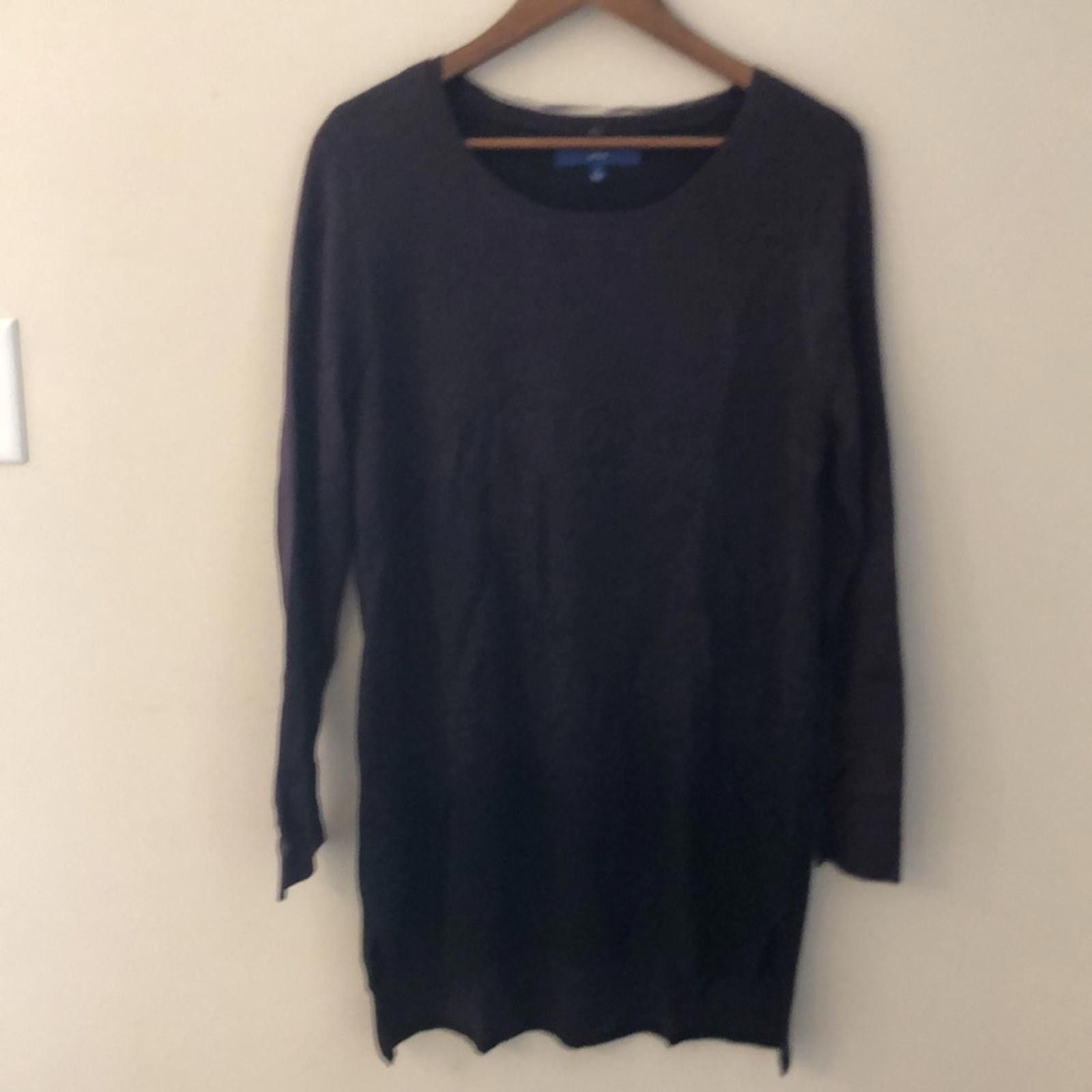 Apt. 9 Apt. 9 Dark Purple black metallic midi Sweater dress SZ LG Size US L / EU 52-54 / 3 - 1 Thumbnail