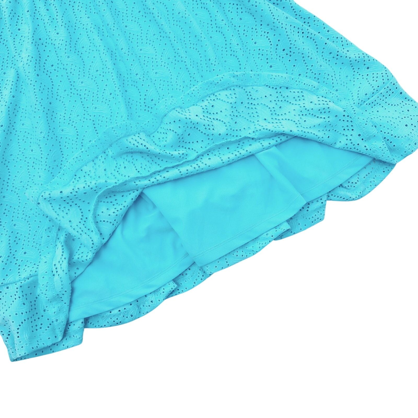 Michael Kors Michael Kors Women Turquoise Eyelet Peasant Dress Size XL Size XL / US 12-14 / IT 48-50 - 3 Thumbnail