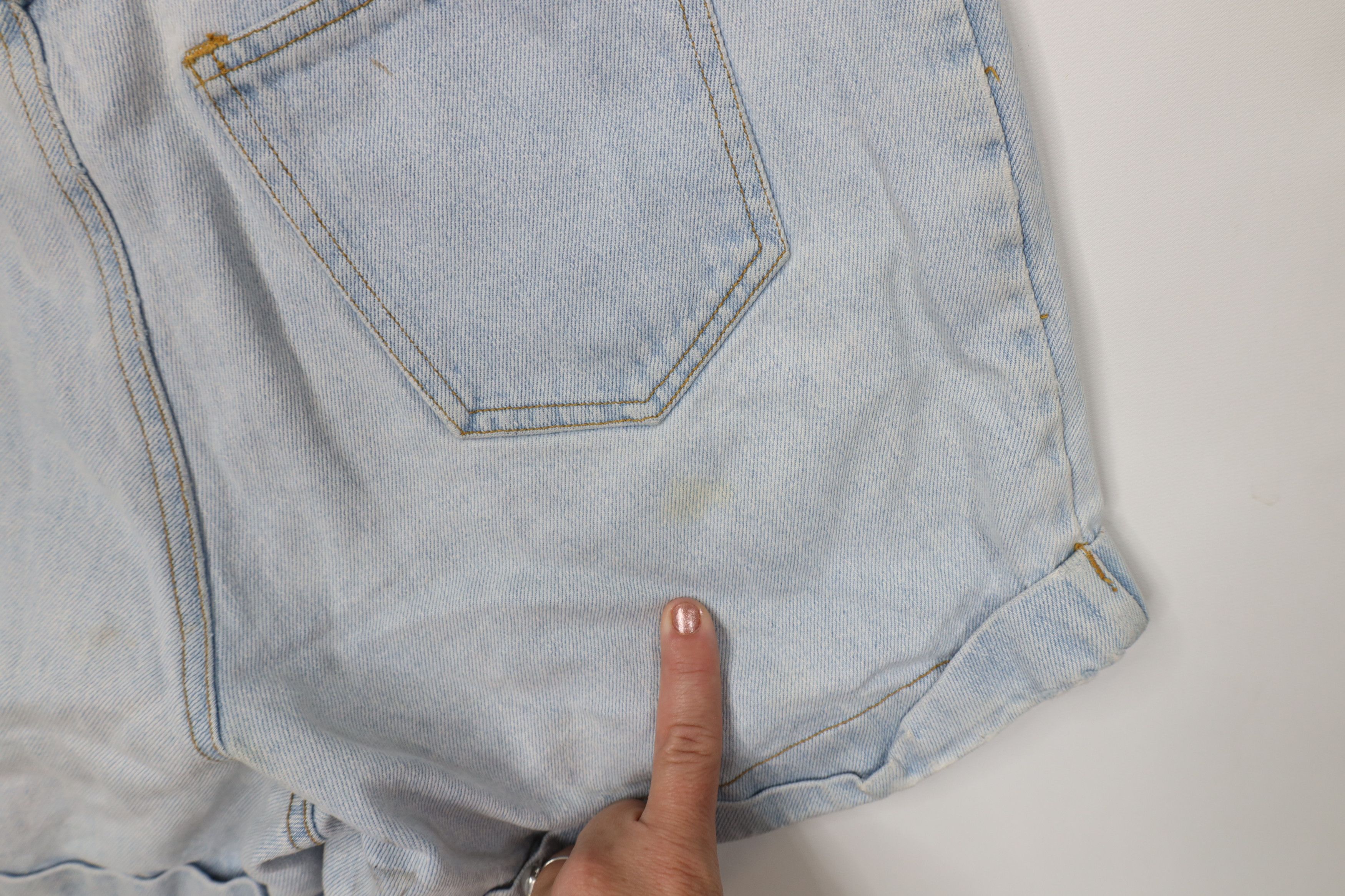 Vintage Vintage 90s The Limited Babydoll Cuffed Denim Jean Shorts Size 32" / US 10 / IT 46 - 12 Thumbnail