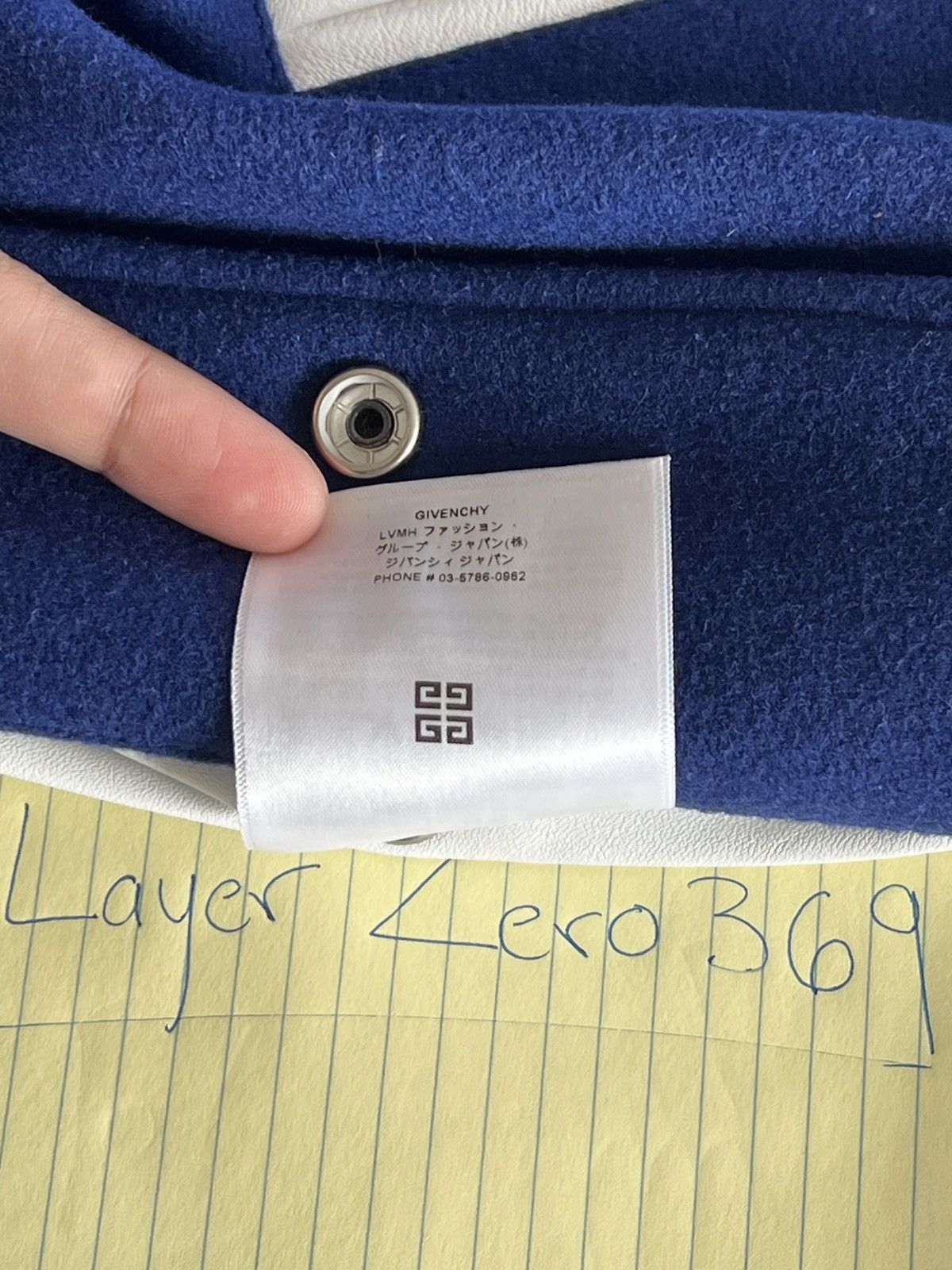 Givenchy Rare Blue Givenchy Varsity Jacket in wool and leather Size US M / EU 48-50 / 2 - 12 Thumbnail