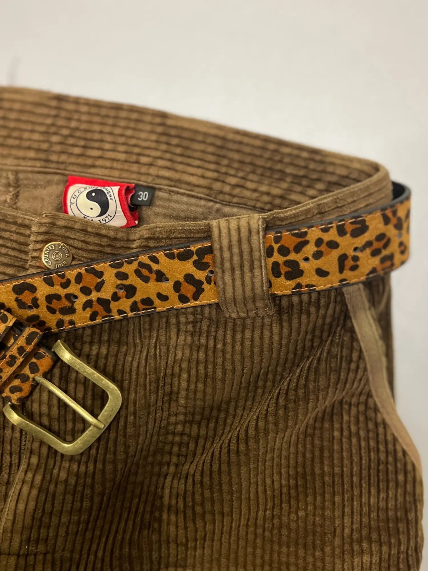 Japanese Brand 2000s leopard cheetah print belt Size 32 - 2 Thumbnail