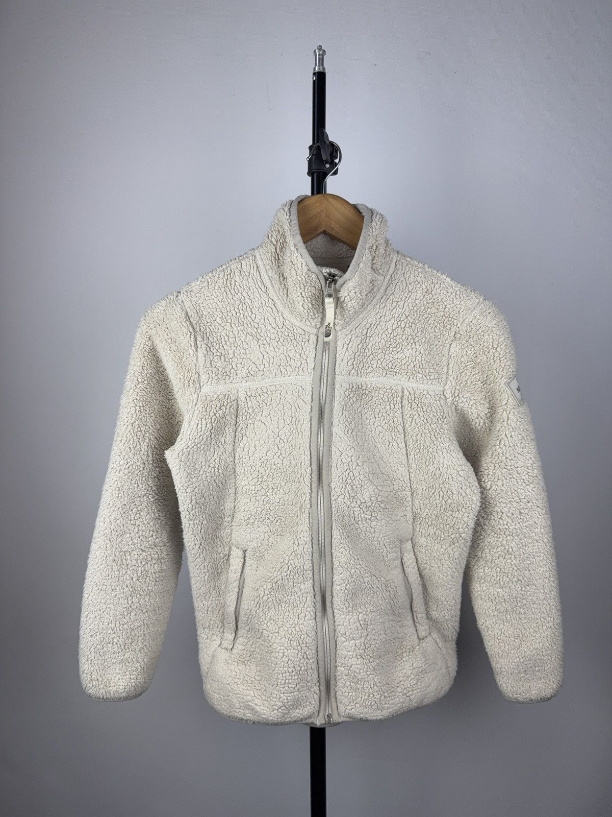 The North Face Outdoor 00s The North Face Sherpa Fleece Zip Cream Jacket Size XS / US 0-2 / IT 36-38 - 2 Thumbnail