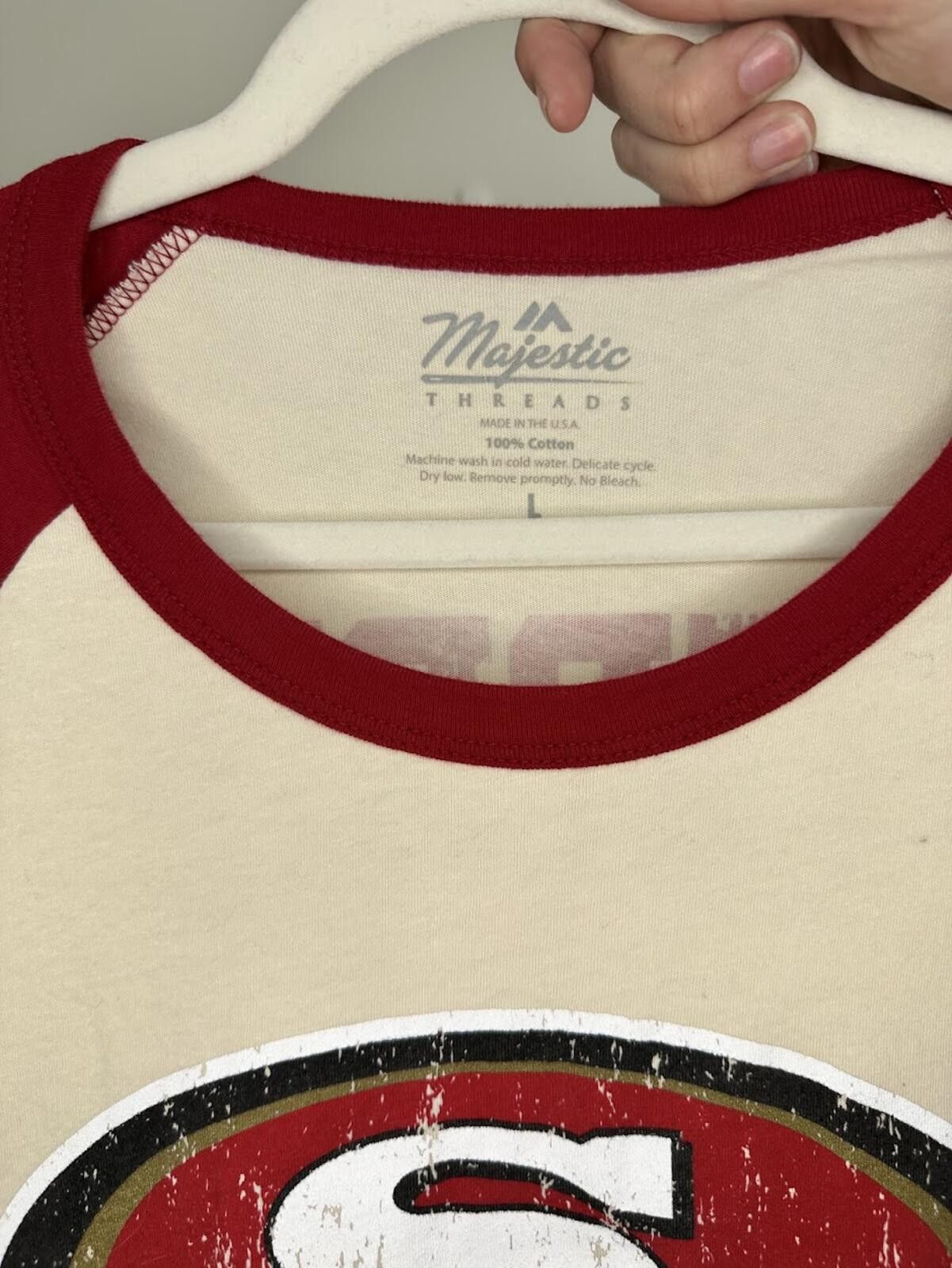 Majestic San Francisco 49ers Women's Baseball Tee Brock Purdy - Sz. L Size L / US 10 / IT 46 - 3 Thumbnail
