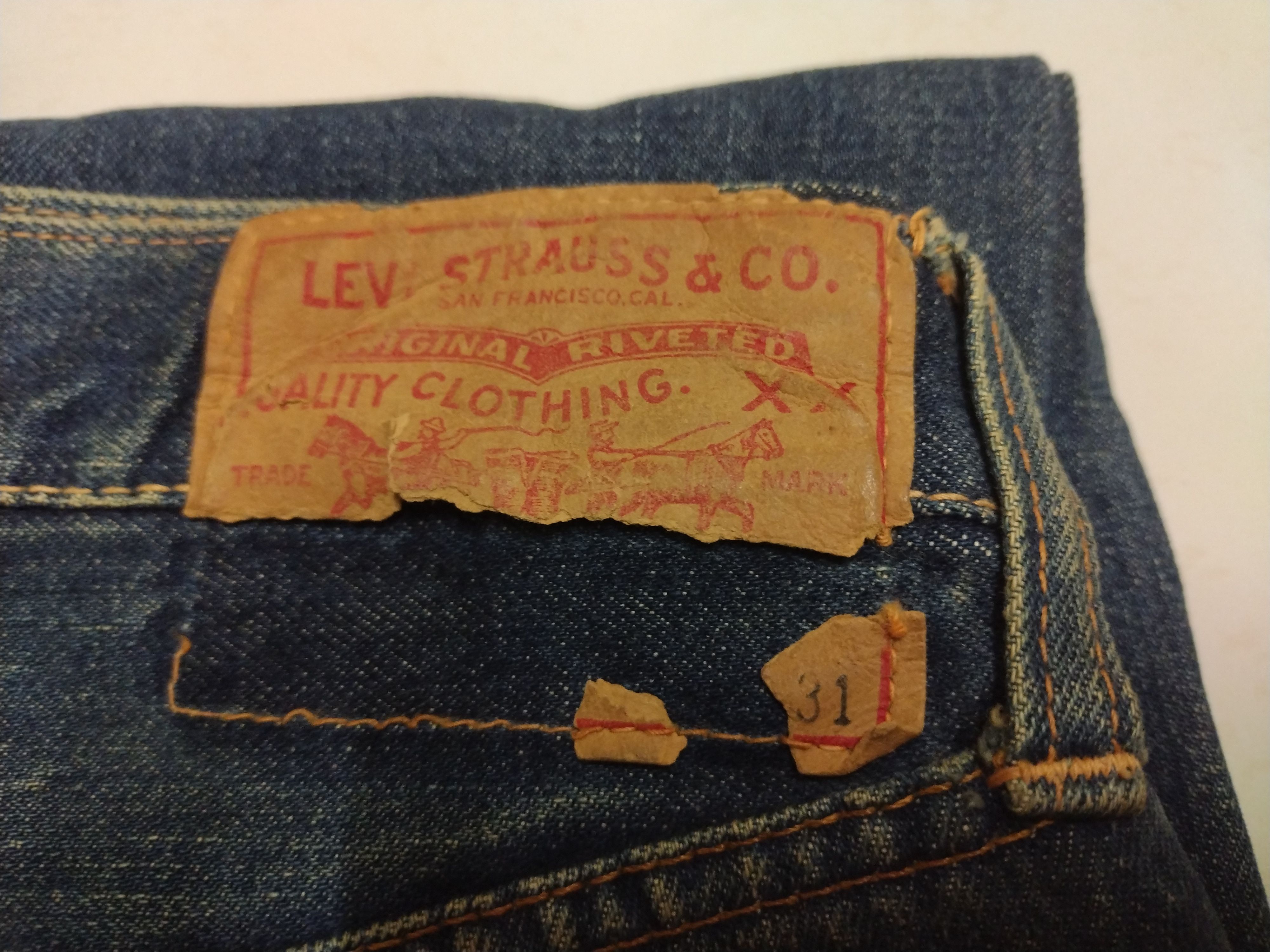 Levi's × Vintage 💥True Vtg 60's Levi’s top button 'W' Selvedge Rare🌟 Size US 32 / EU 48 - 12 Thumbnail