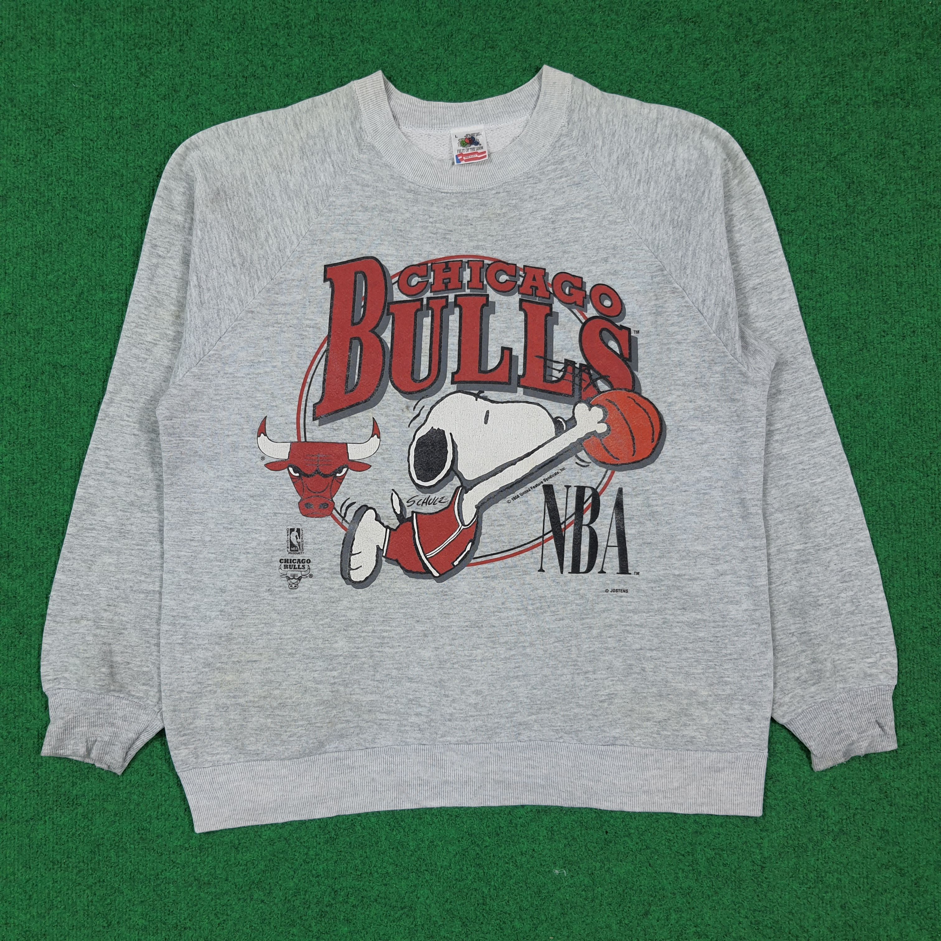 NBA Vintage 90s Chicago Bulls Snoopy Basketball Pullover C292N13 Size US M / EU 48-50 / 2 - 1 Thumbnail