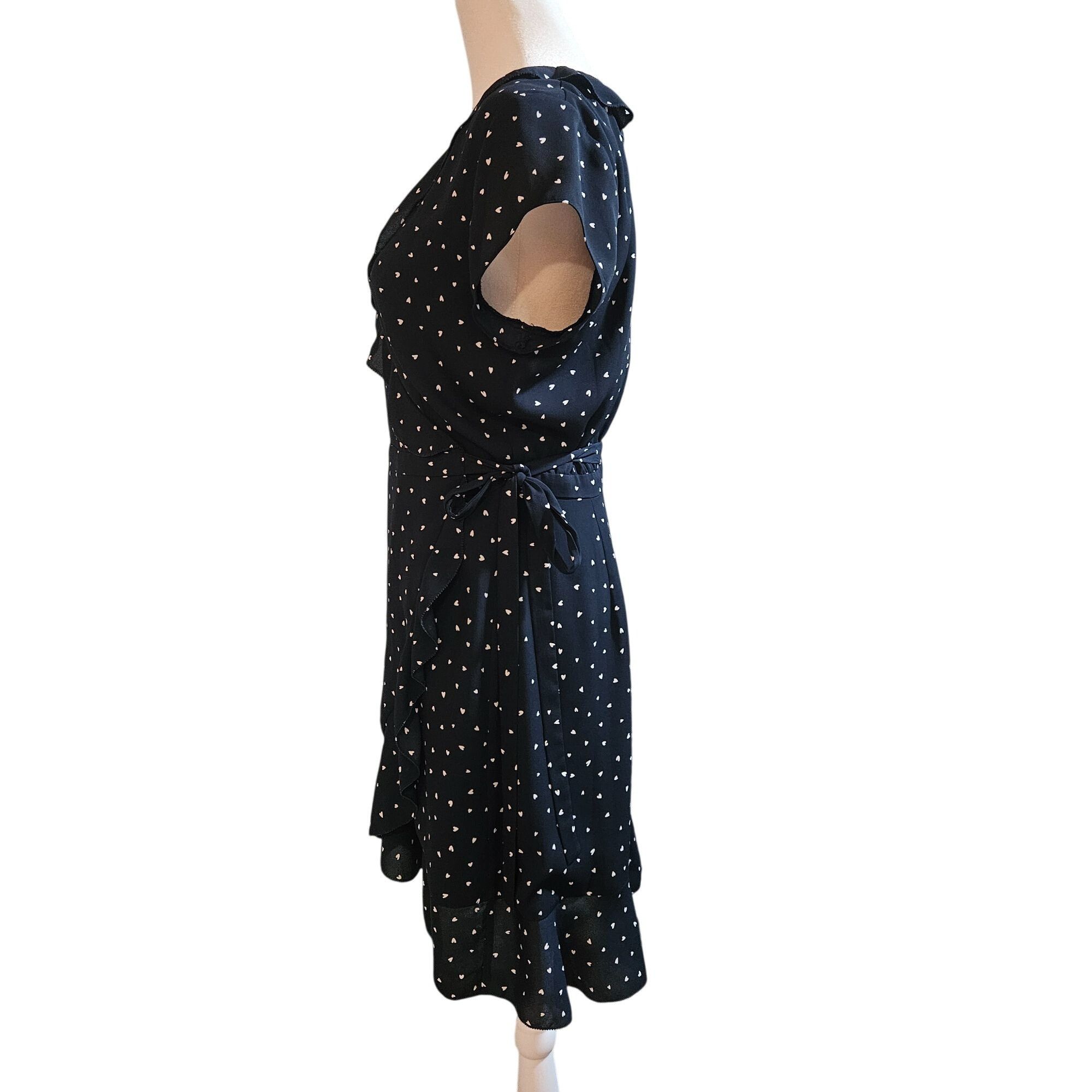 Aritzia Aritzia Sunday Best Wrap Dress Navy 6 Ruffle Feminine French Size M / US 6-8 / IT 42-44 - 3 Thumbnail