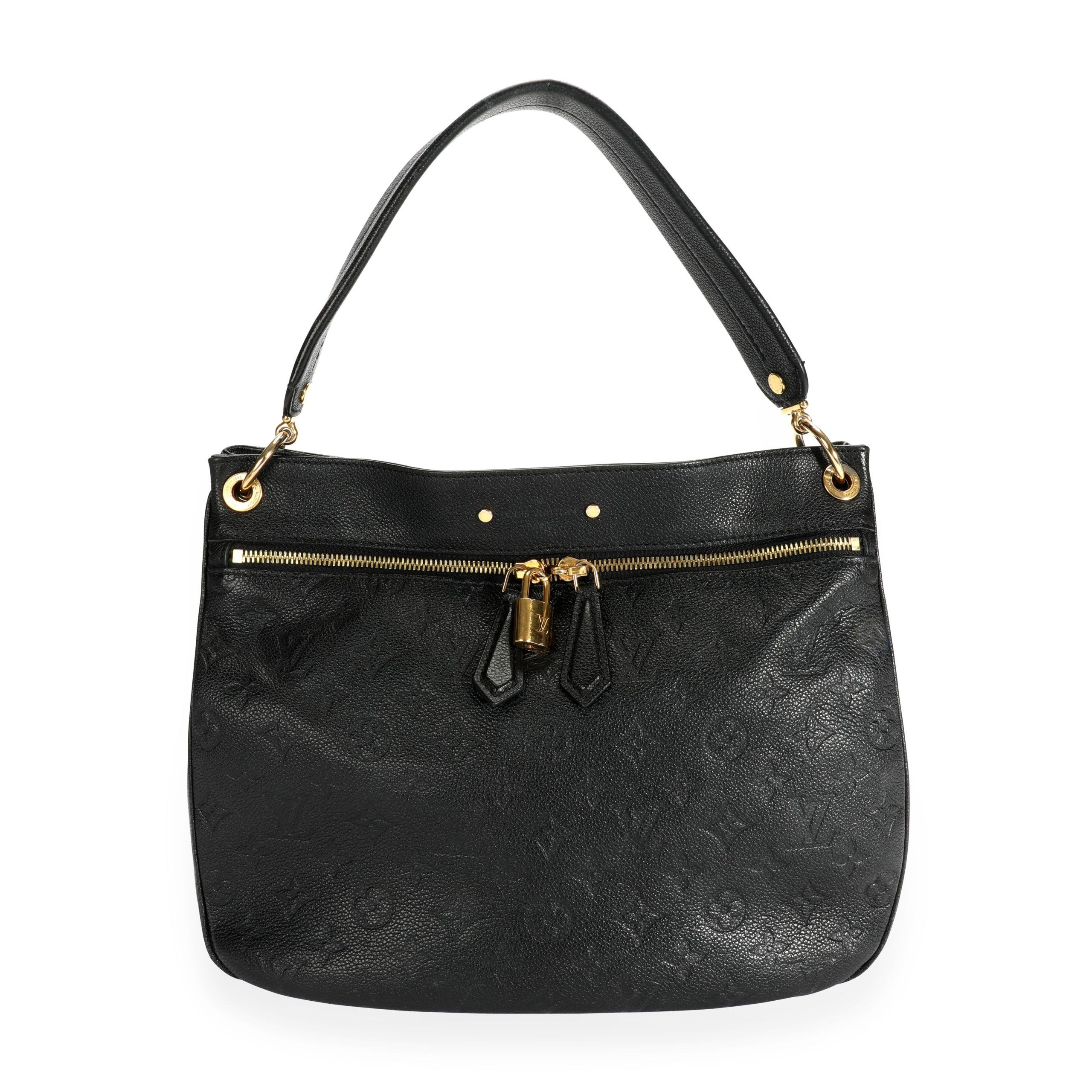 image of Louis Vuitton Black Monogram Empreinte Spontini Bag, Women's