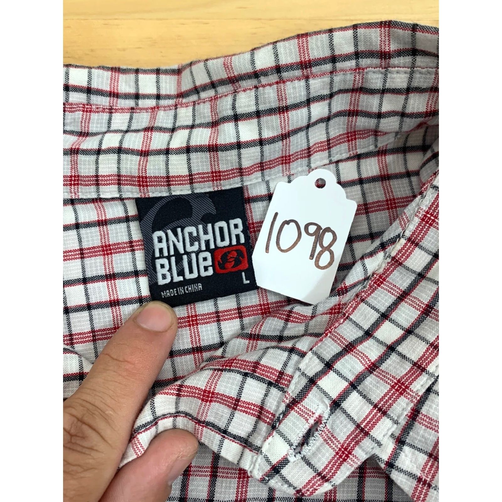 Anchor Blue VINTAGE Anchor Blue Button-Up Shirt Men Large Red Plaid 90s Short Sleeve Cotton Blend Knit Classic Casual Workwear Mens Size US L / EU 52-54 / 3 - 4 Thumbnail
