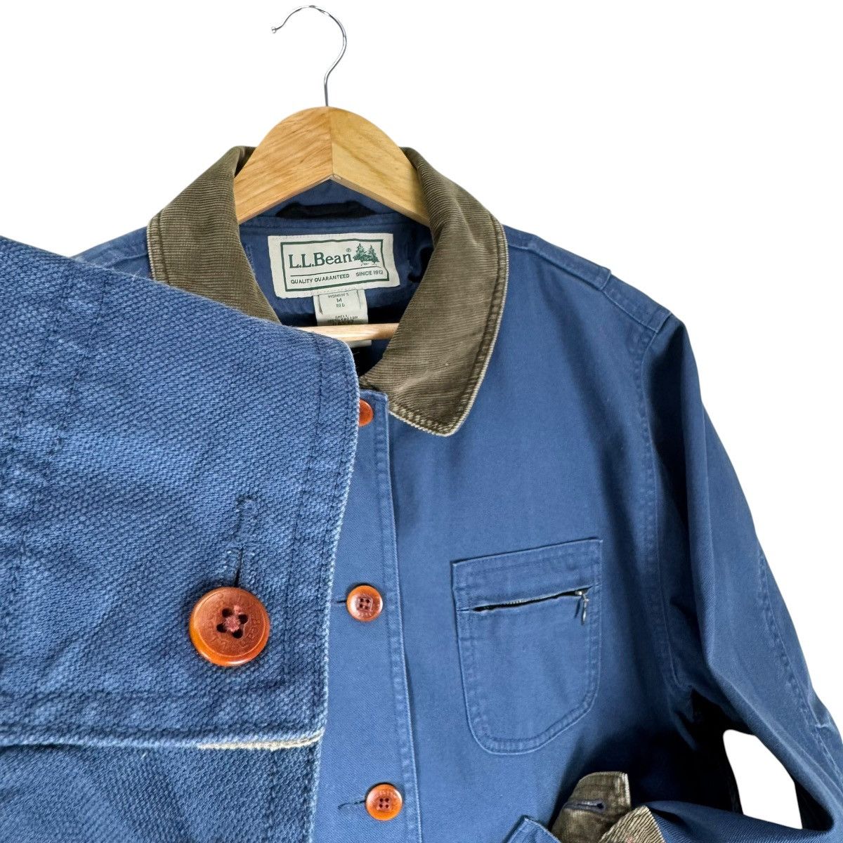 L.L. Bean 🔥LL BEAN CORDUROY COLLAR CHORE JACKET Size M / US 6-8 / IT 42-44 - 5 Thumbnail