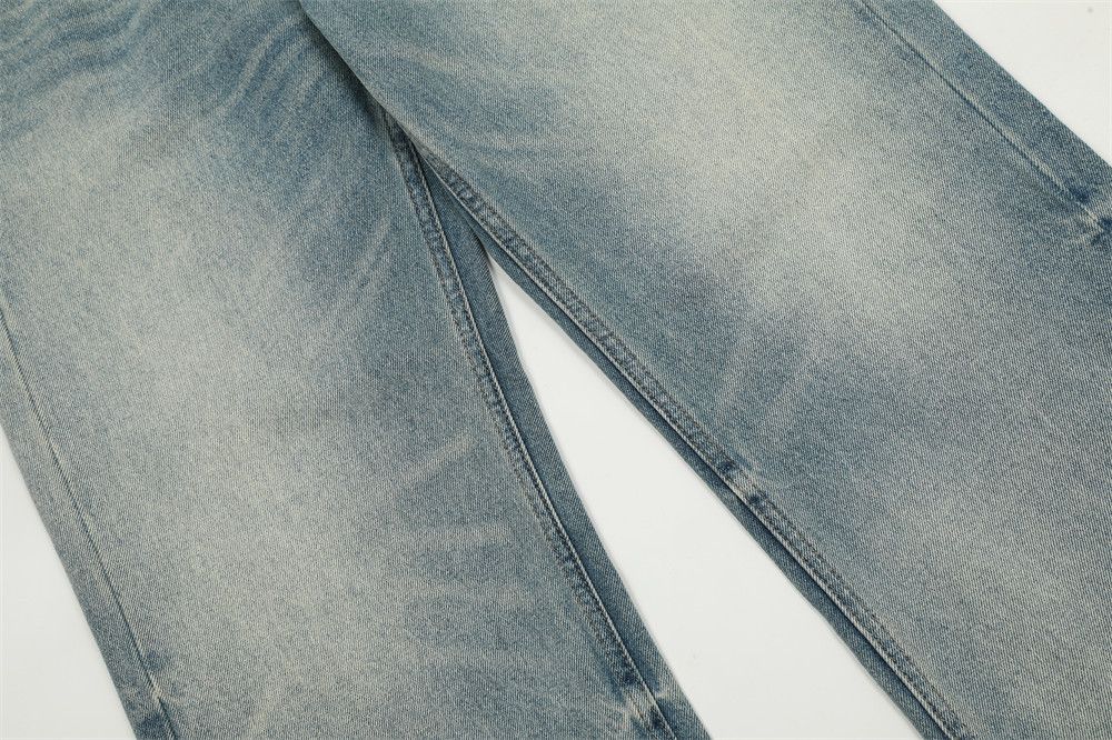 Jean Men's loose casual straight gradient distressed washed jeans Size US 32 / EU 48 - 4 Thumbnail