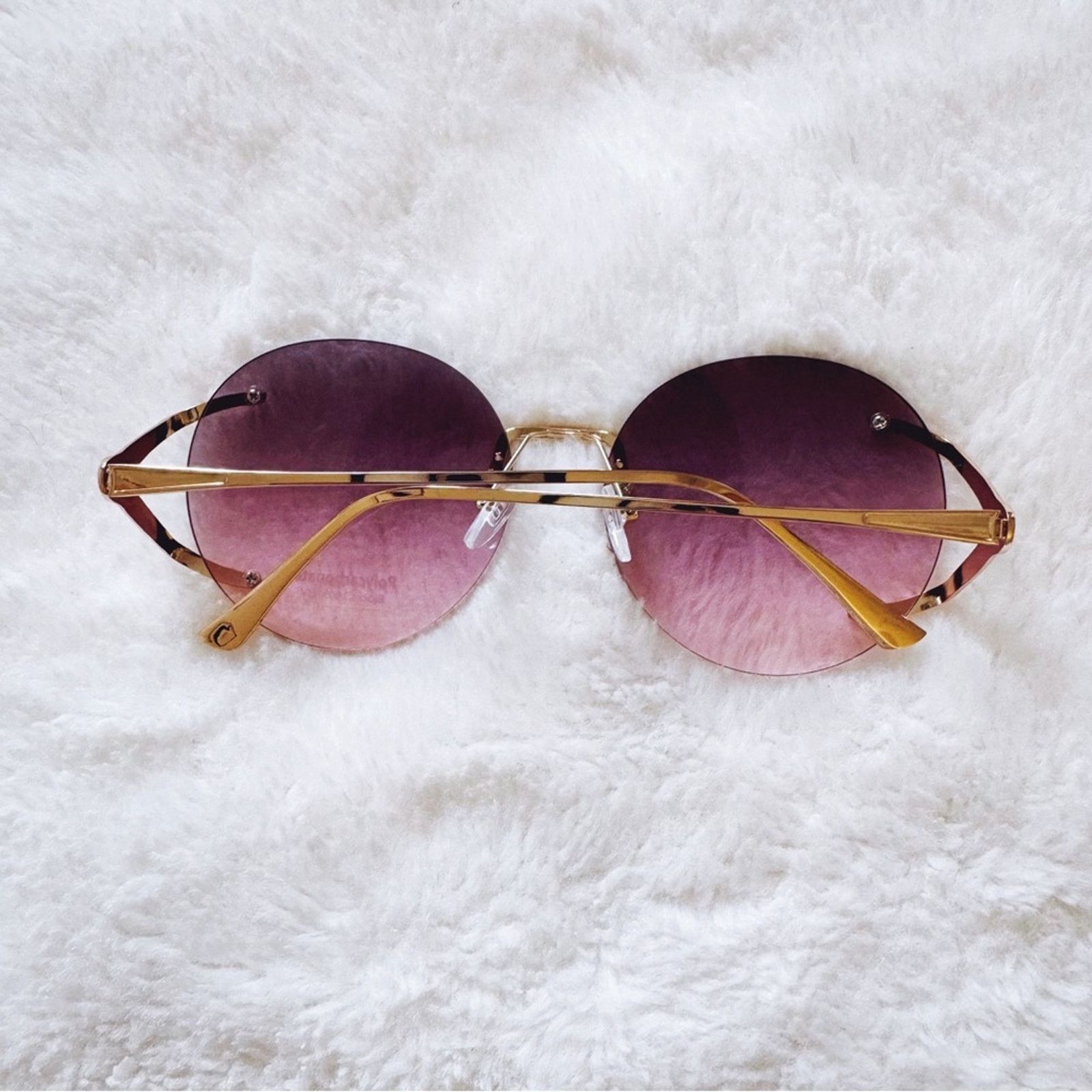 Other Ruth Clear Purple Round Metal Sunglasses Size ONE SIZE - 9 Thumbnail