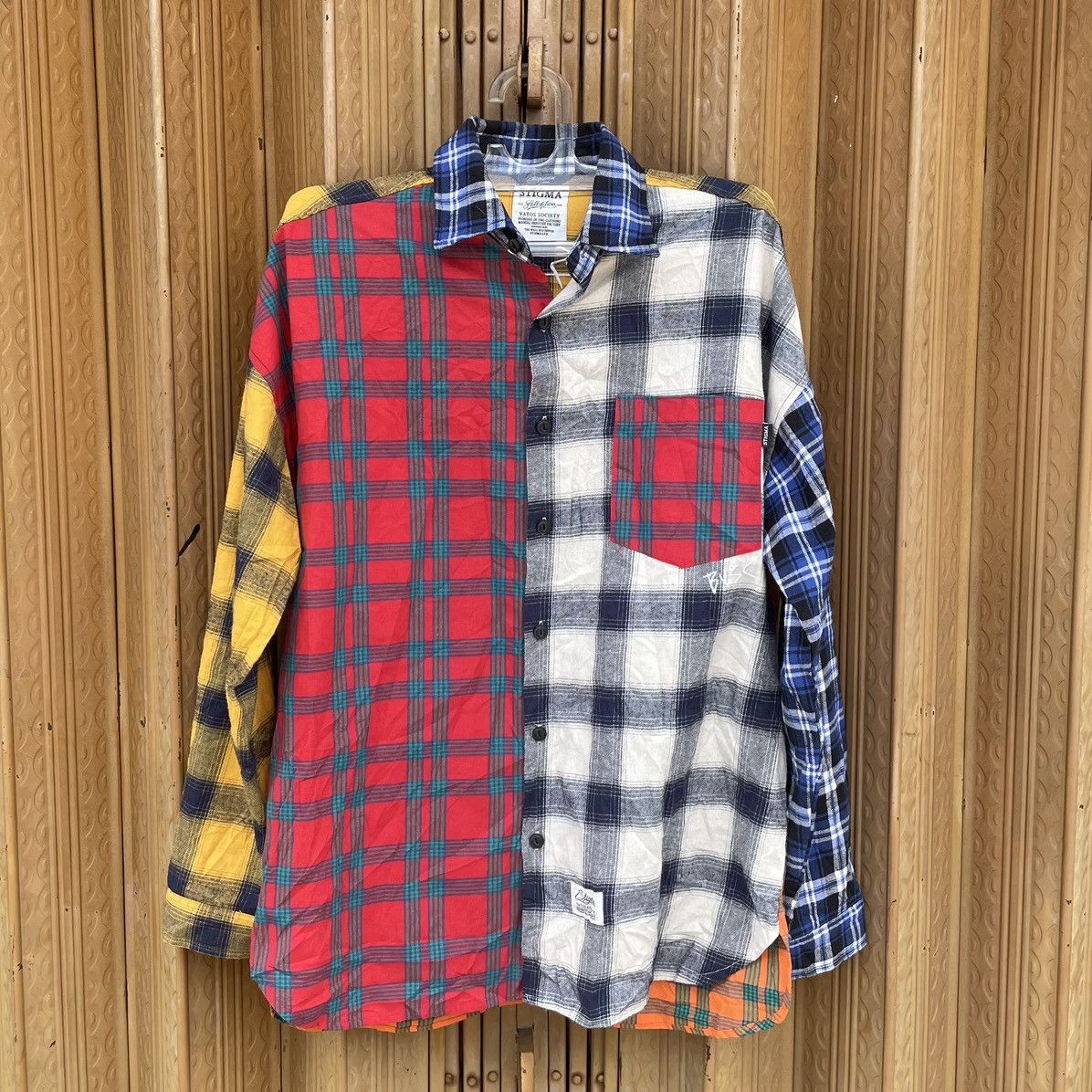 If Six Was Nine Stigma LTD Vatos Society Multicolor Flannel Needles Style Size US L / EU 52-54 / 3 - 1 Thumbnail