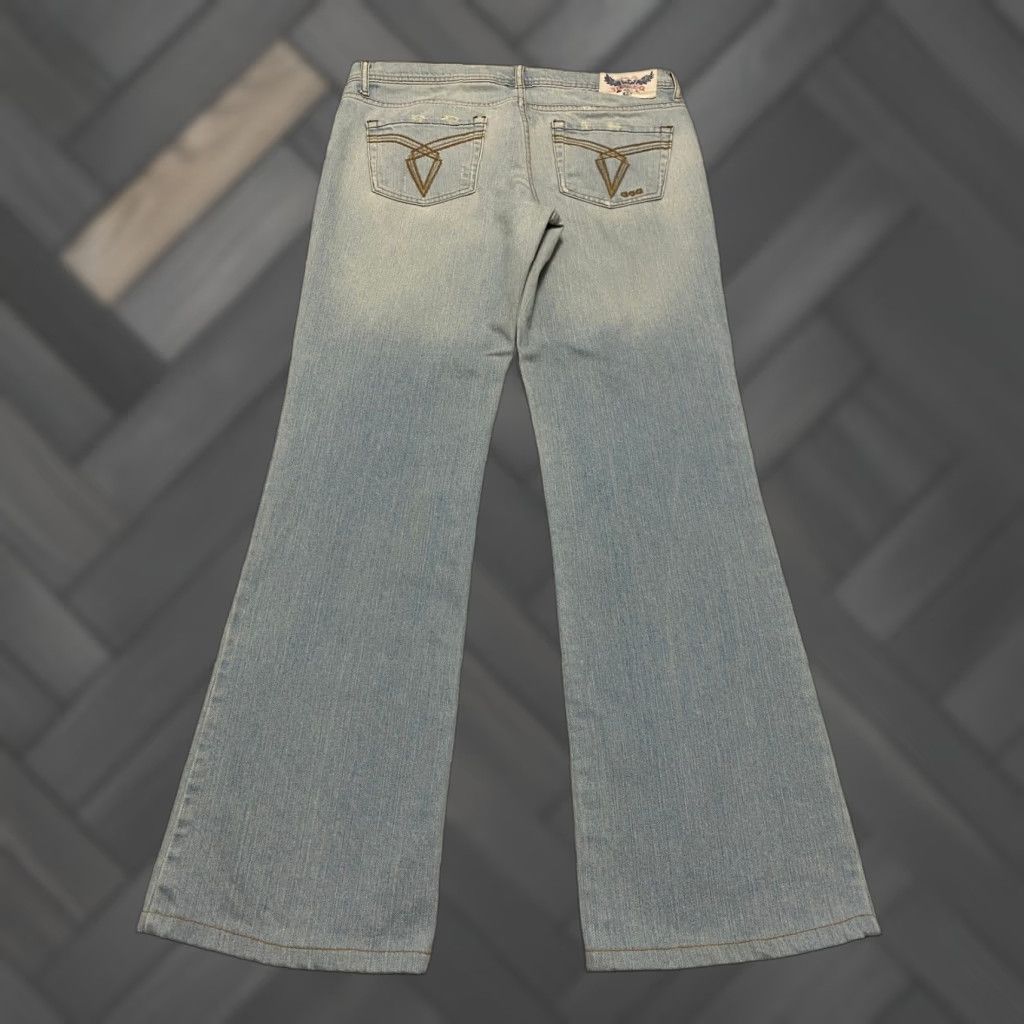 Denime VINTAGE Triple Q Deluxe Denim Bootcut Jeans Size 13 Light Wash Pockets Size 34" / US 12 / IT 48 - 1 Thumbnail