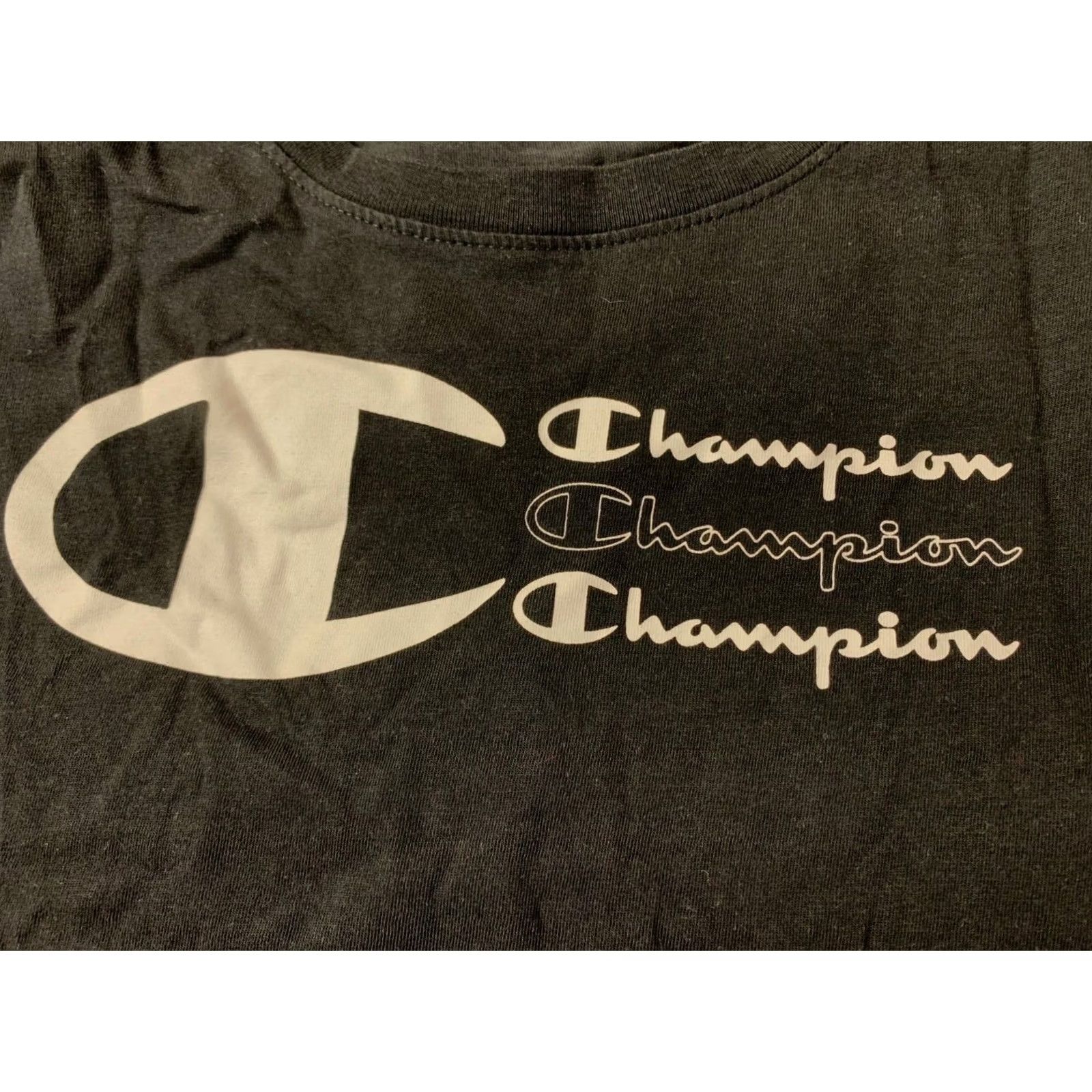 Champion Champion Classic Women T-Shirt Jersey Shirt Small S Black Casual Tee Size S / US 4 / IT 40 - 3 Thumbnail