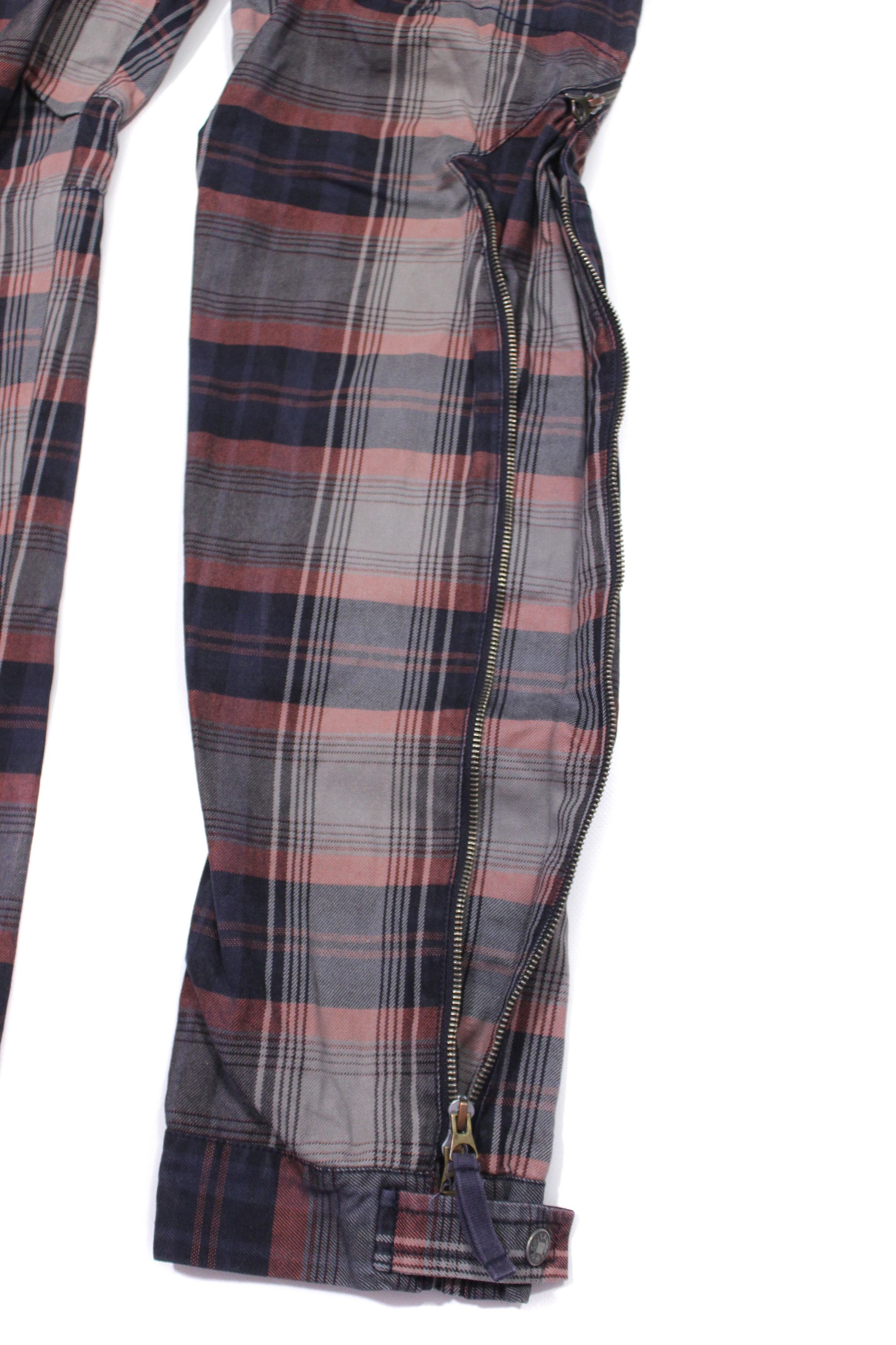 Marithe + Francois Girbaud 00S Plaid Cargo Biker Zippers Pants Vintage Size US 33 - 5 Thumbnail