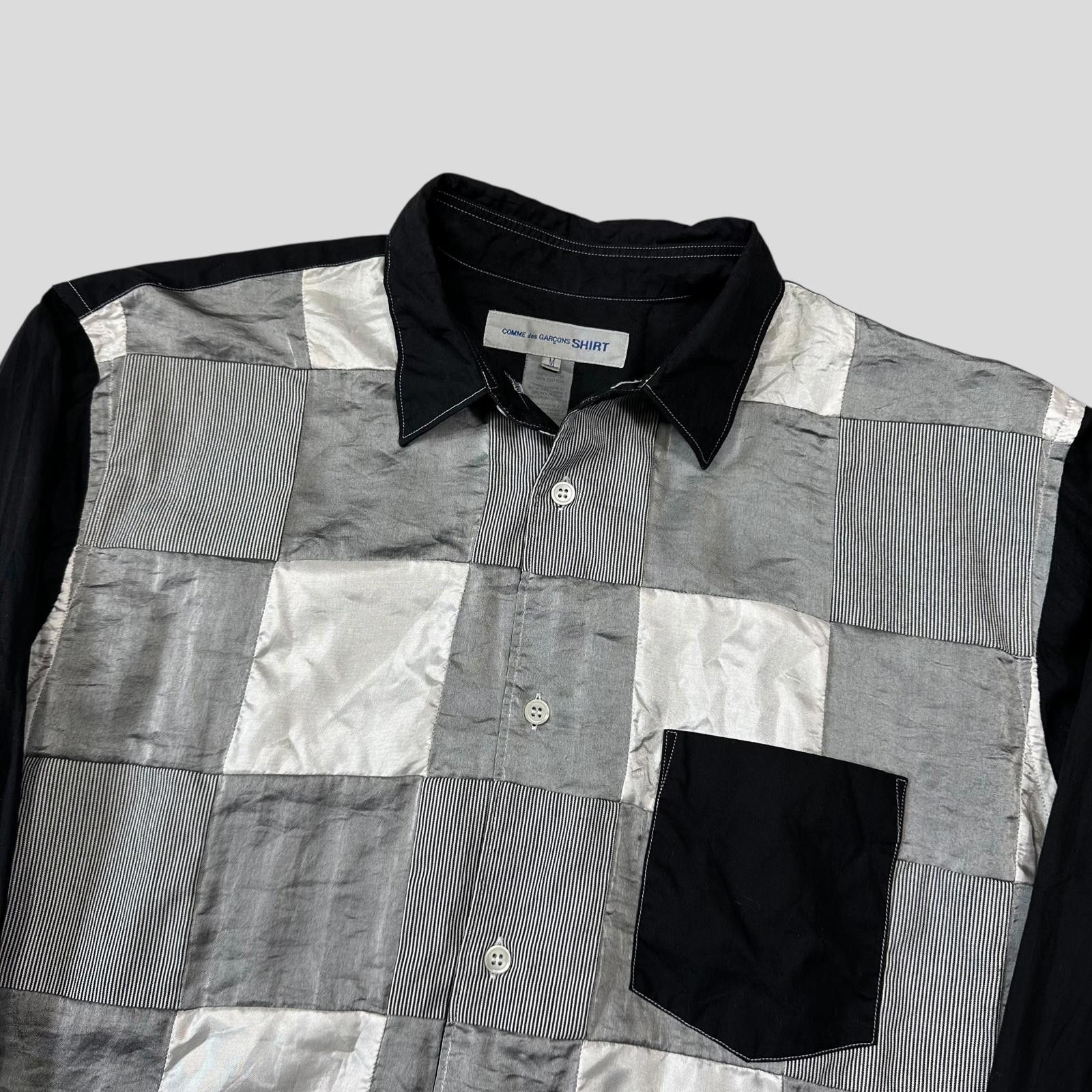 Comme des Garcons CDG SHIRT 00's Rayon Patchwork Contrast Stitch