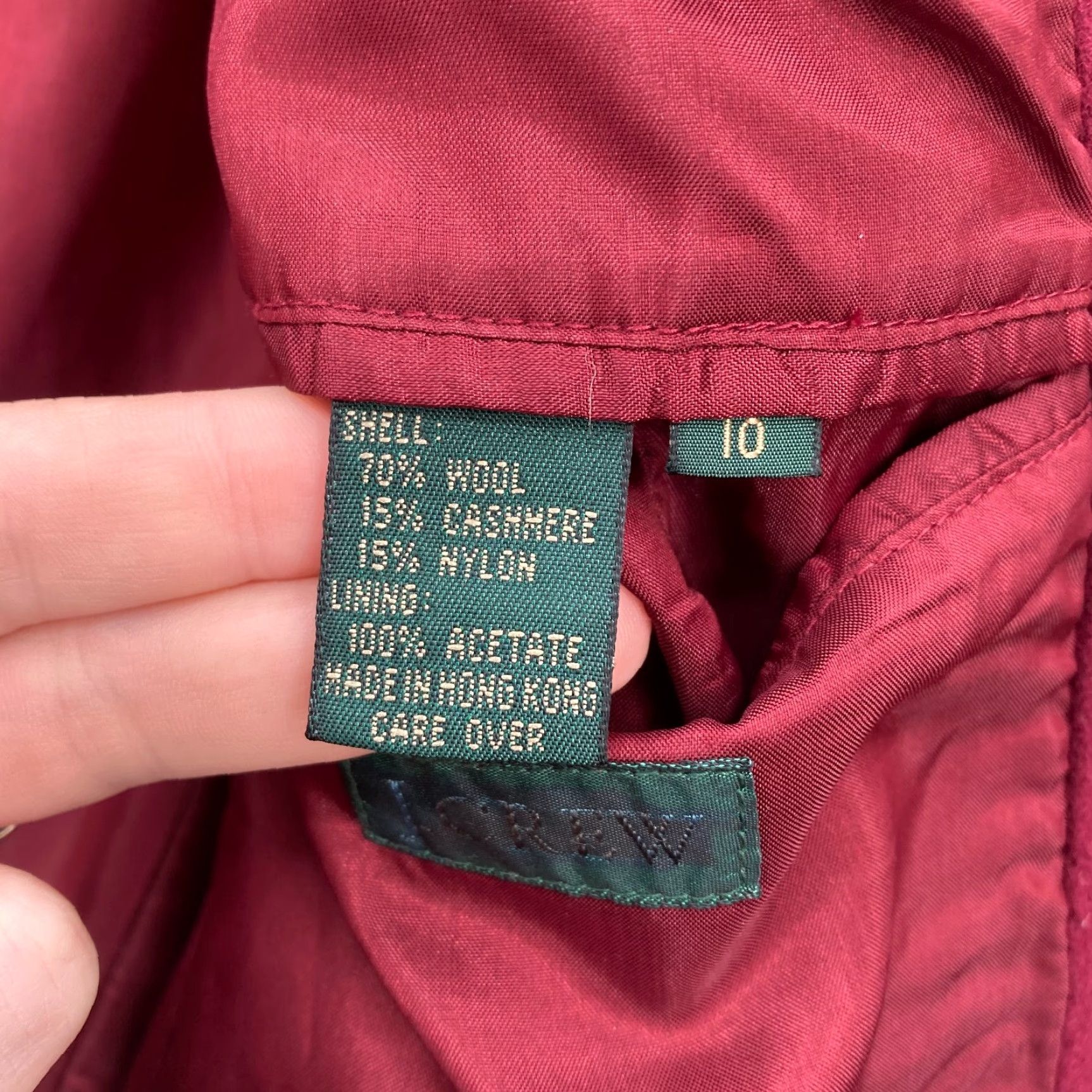 J.Crew Vintage J.Crew Blazer Jacket Women's 10 Red Wool Cashmere Blend Career Hong Kong Size L / US 10 / IT 46 - 6 Thumbnail