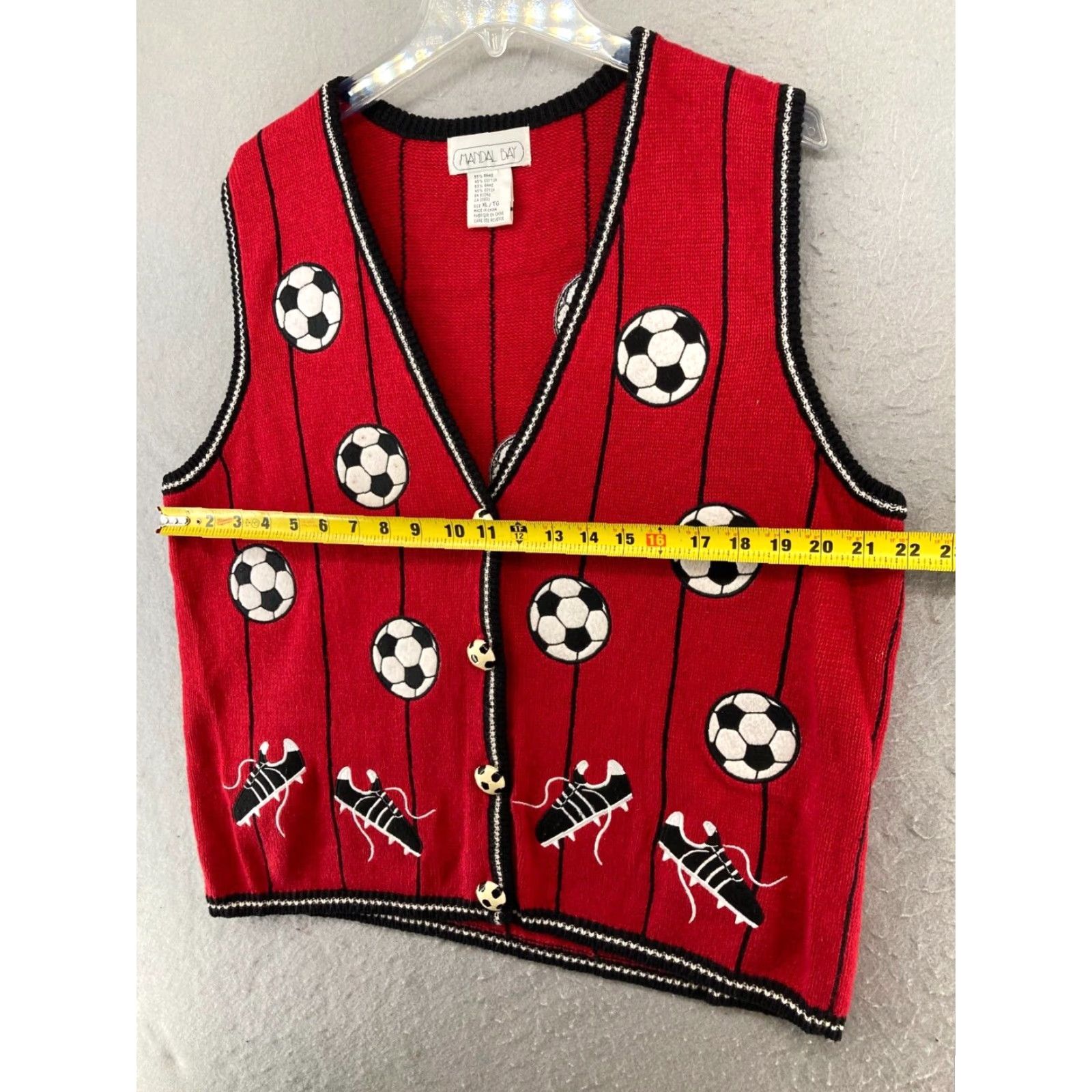 Vintage VINTAGE Mandal Bay Vest Womens XL Red Soccer Sports VTG 90s Size XL / US 12-14 / IT 48-50 - 2 Thumbnail