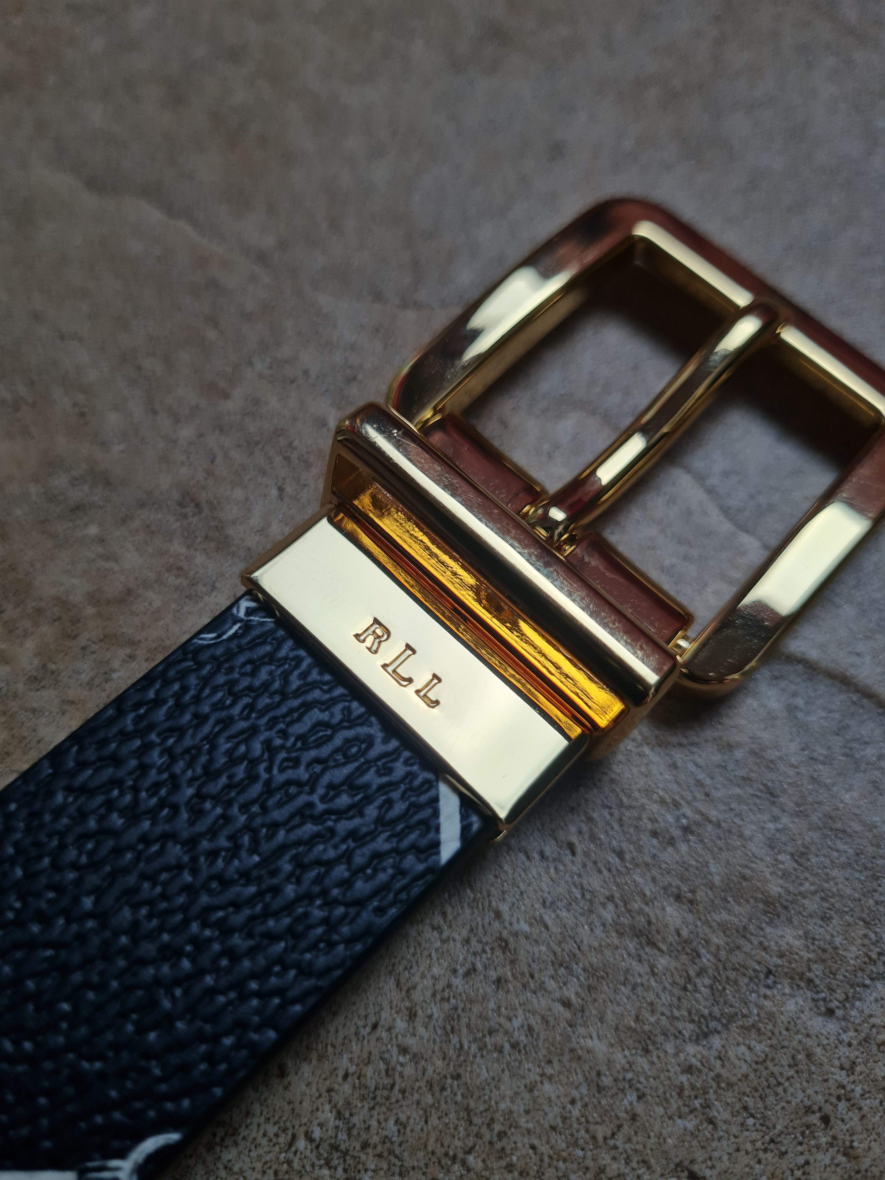 Polo Ralph Lauren Lauren Ralph Lauren Polo Leather belt monogram RPL RL Size ONE SIZE - 10 Thumbnail